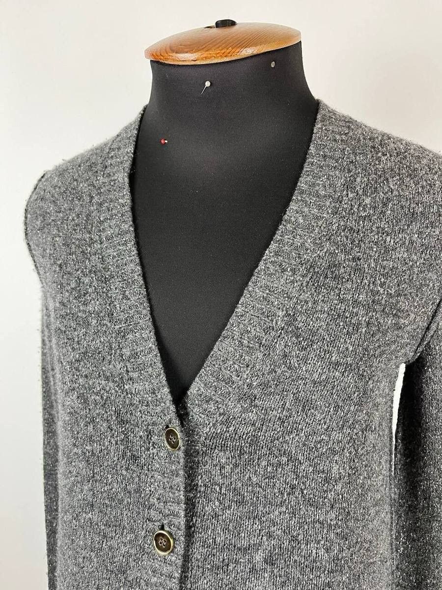 Dolce & Gabbana Dolce & Gabbana Wool Blend Grey Cardigan Gold Button Size 38 Size XS / US 0-2 / IT 36-38 - 4 Thumbnail