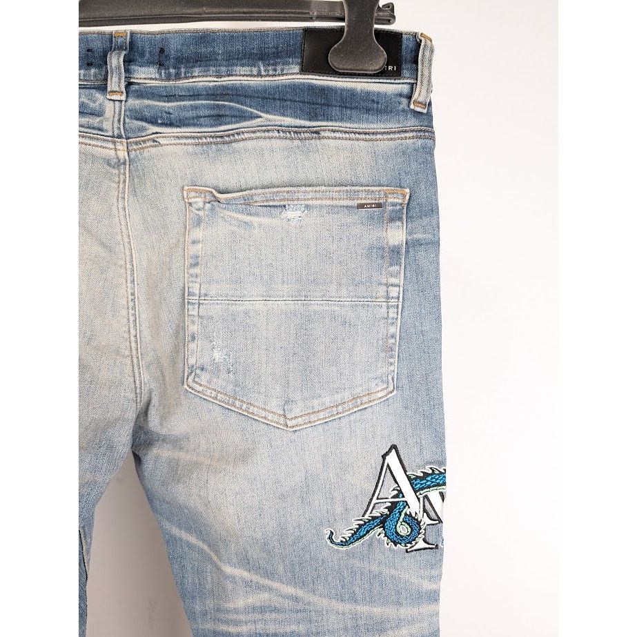 Amiri o1rshd1 Dragon MX1 Jeans in Vintage Indigo Size US 36 / EU 52 - 17 Thumbnail