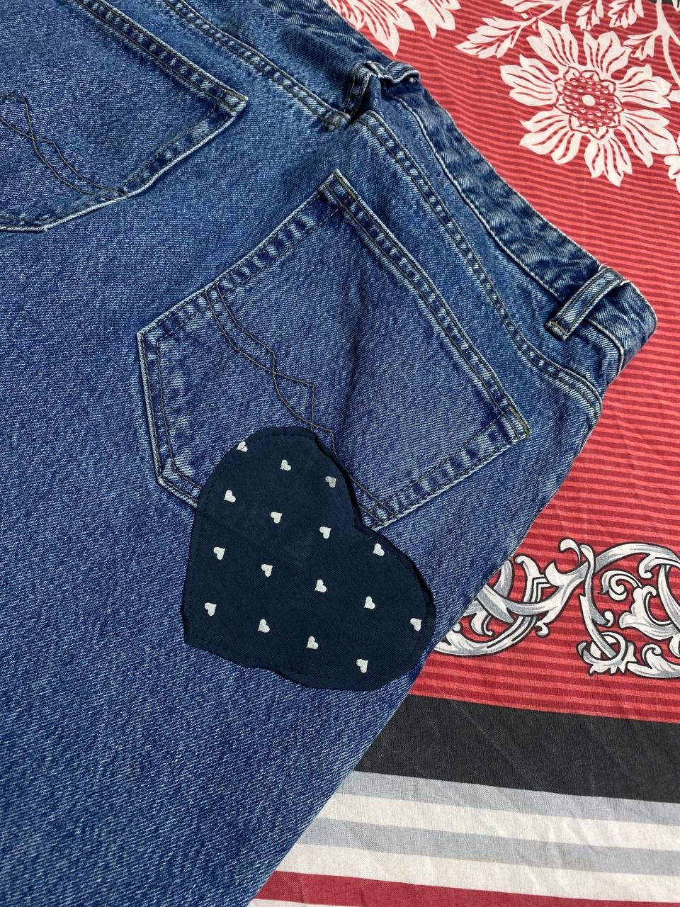 Japanese Brand Distressed Dirty Patchwork Flared Denim Jeans Crush Faded Size US 32 / EU 48 - 11 Thumbnail