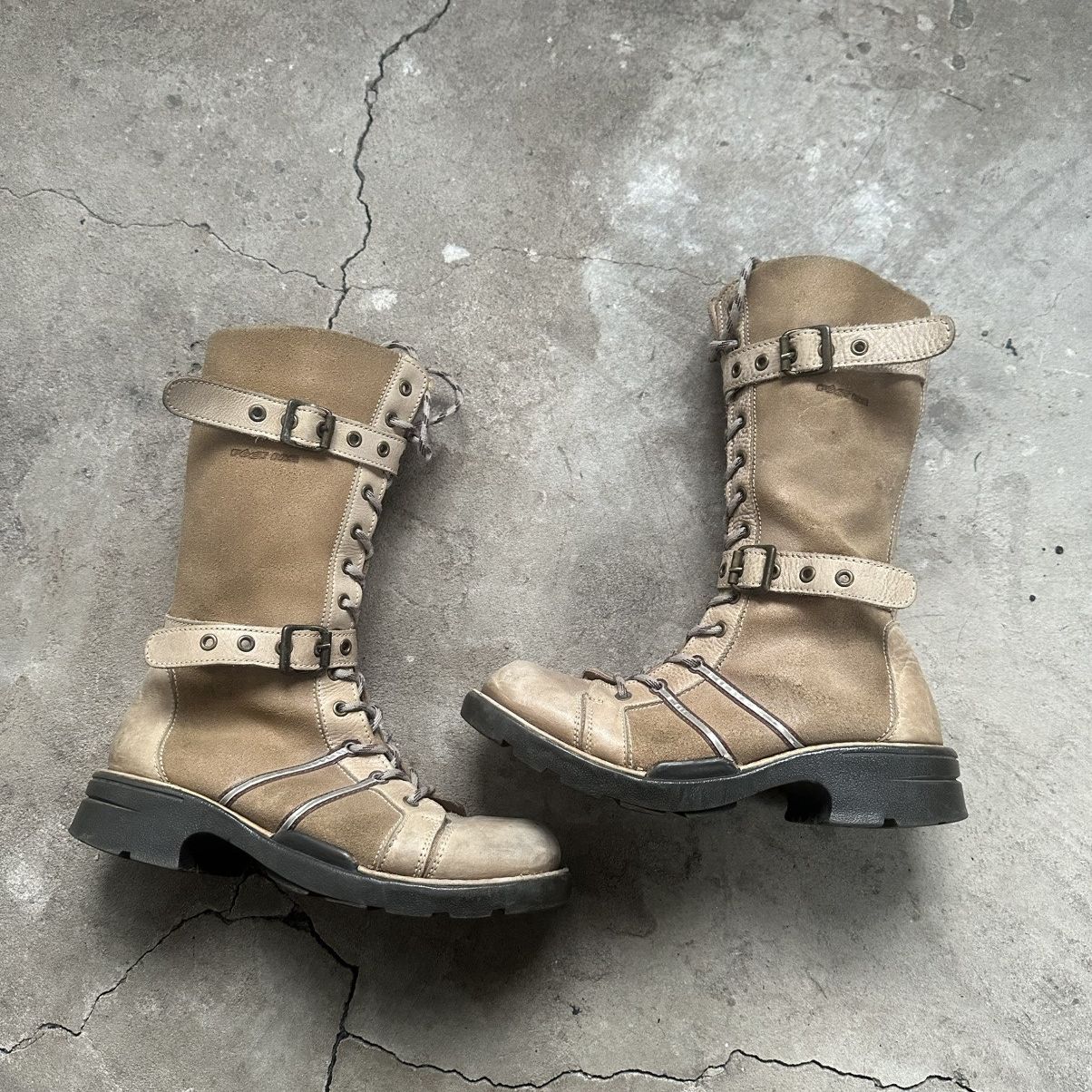 New Rock Fort Rae Bew rock style punk Leather knee High Boots Size US 9 / IT 39 - 4 Thumbnail