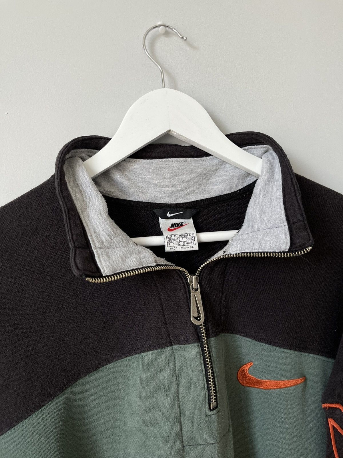 Nike 90's Vintage Nike 1/4 Zip Sweatshirt Y2k Rare Spell Out Logo Size US M / EU 48-50 / 2 - 3 Thumbnail