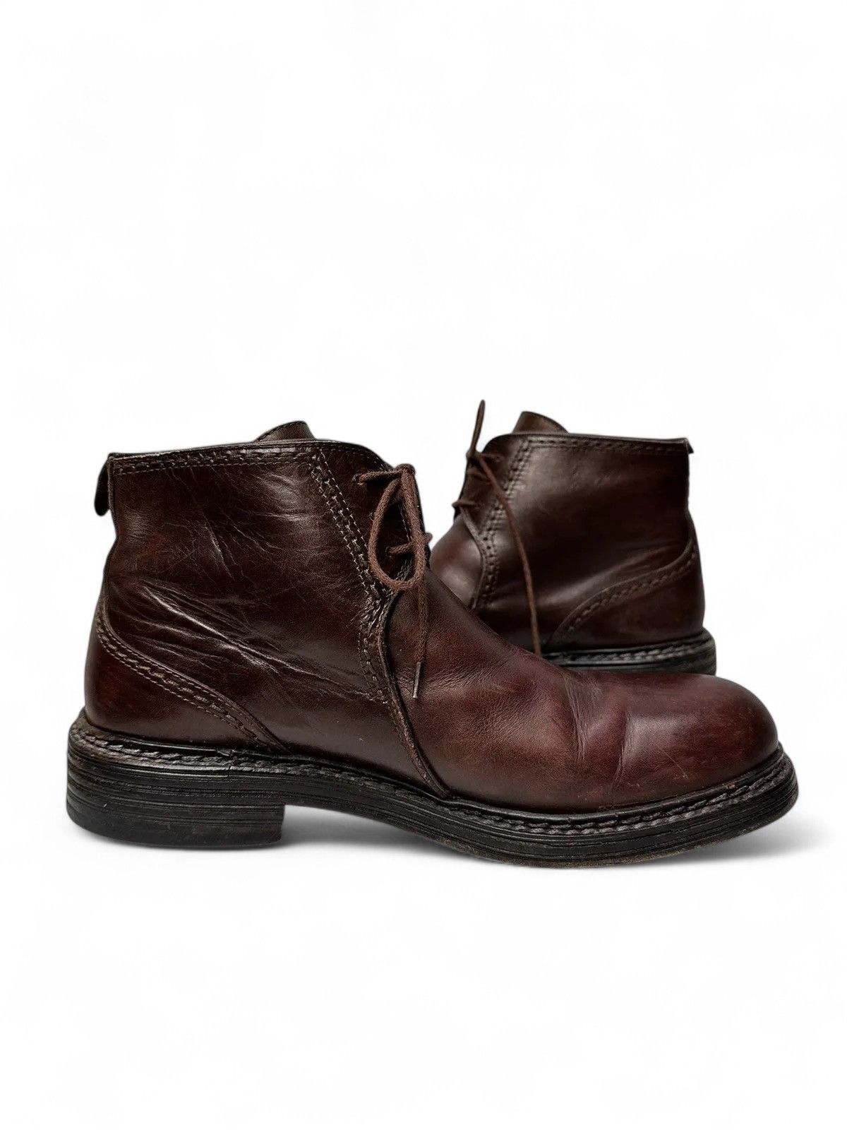 Guidi Versace Brown Leather Vintage Boots Luxury Streetwear Style Size US 6 / EU 39 - 1 Thumbnail