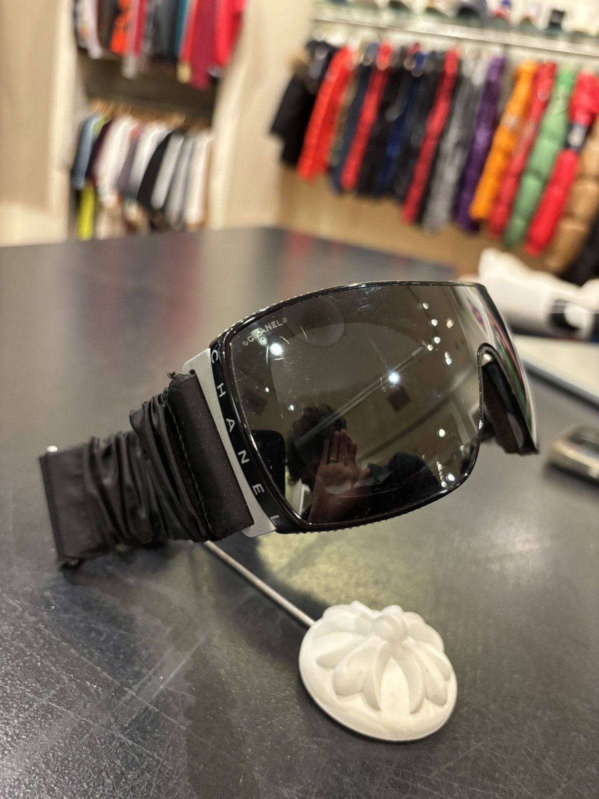 Chanel Chanel Goggle Strap Sunglasses Size ONE SIZE - 3 Thumbnail