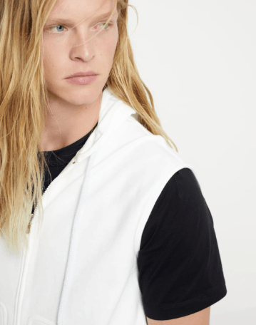 Brunello Cucinelli Sleeveless Cardigan Sweatshirt in Open White Size US XL / EU 56 / 4 - 4 Thumbnail