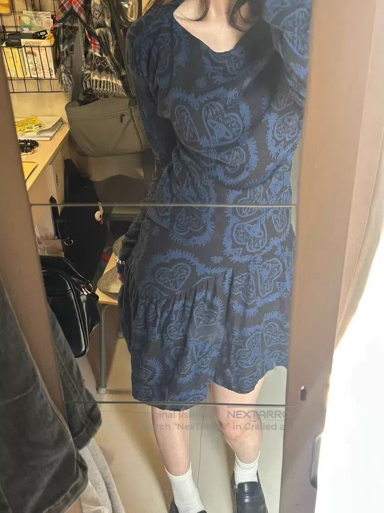 Vivienne Westwood Vivienne Westwood Blue and Black Jacquard Dress Size M / US 6-8 / IT 42-44 - 6 Thumbnail
