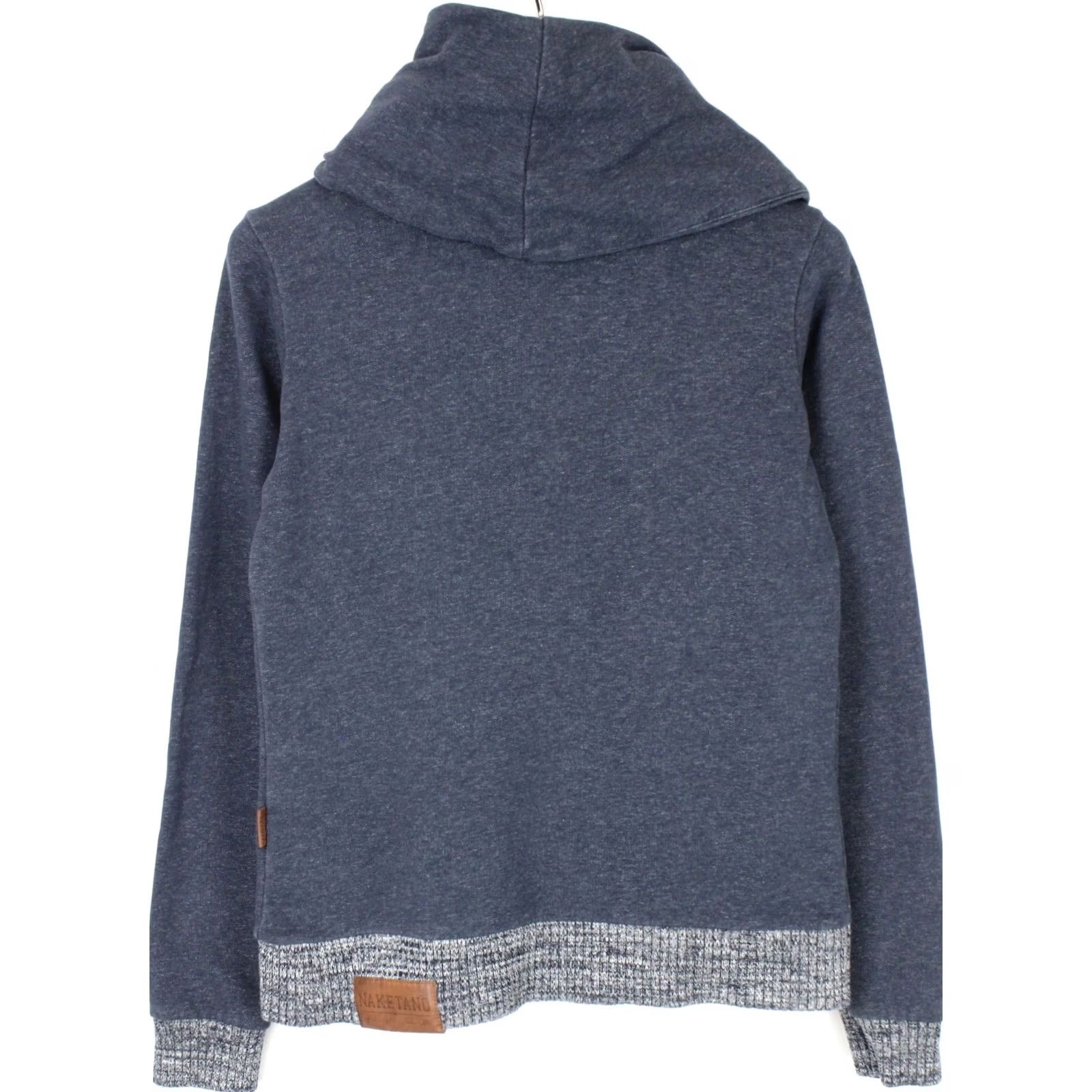 Logo 7 Naketano Hoodie Women's MEDIUM Pullover Logo Melange Blue Size M / US 6-8 / IT 42-44 - 4 Thumbnail
