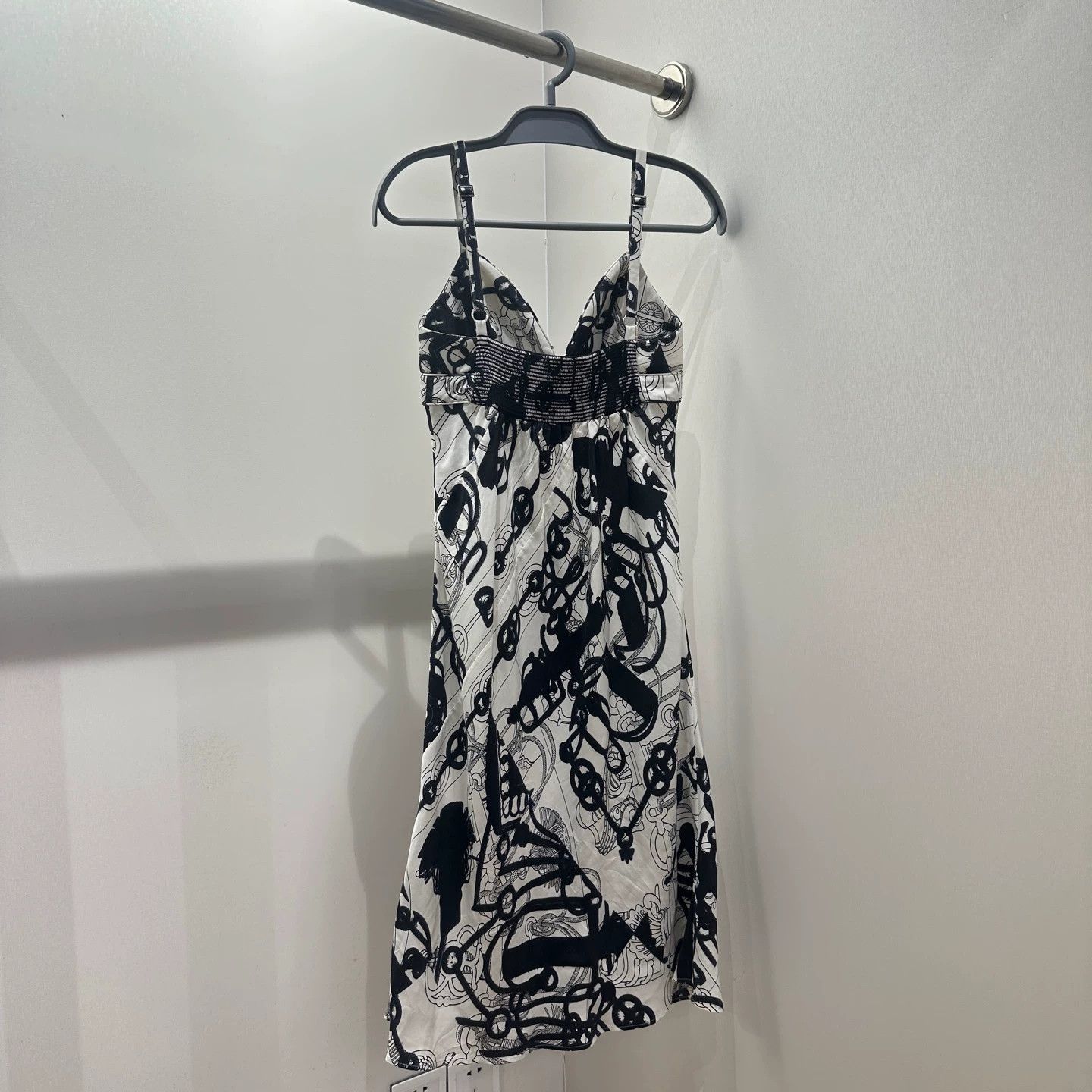 Hermes Hermes women's black white watercolor silk dress FR 36 Size XS / US 0-2 / IT 36-38 - 2 Thumbnail