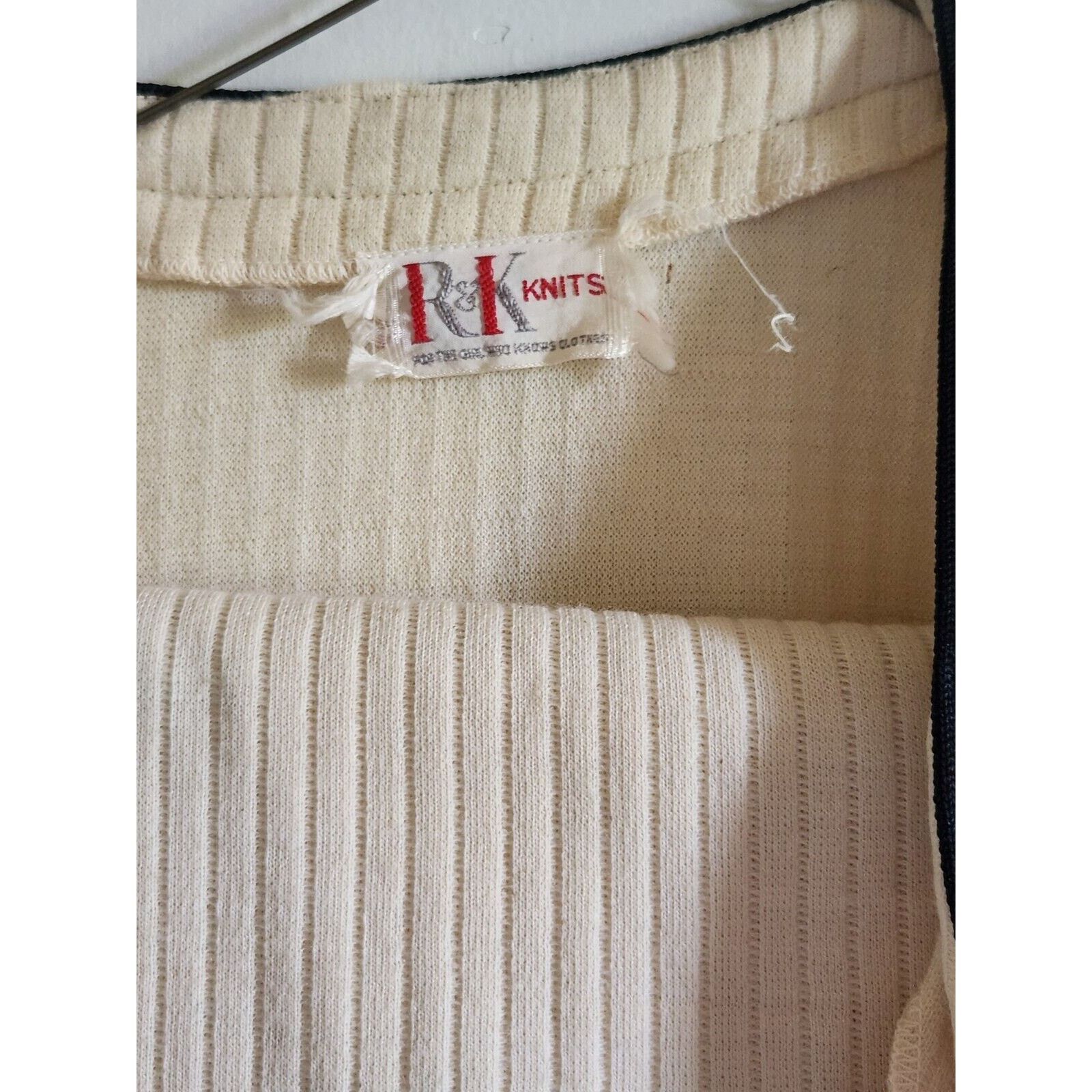 Other R&K Knits vintage skirt Jacket off white blue trim Size18 Size XL / US 12-14 / IT 48-50 - 2 Thumbnail