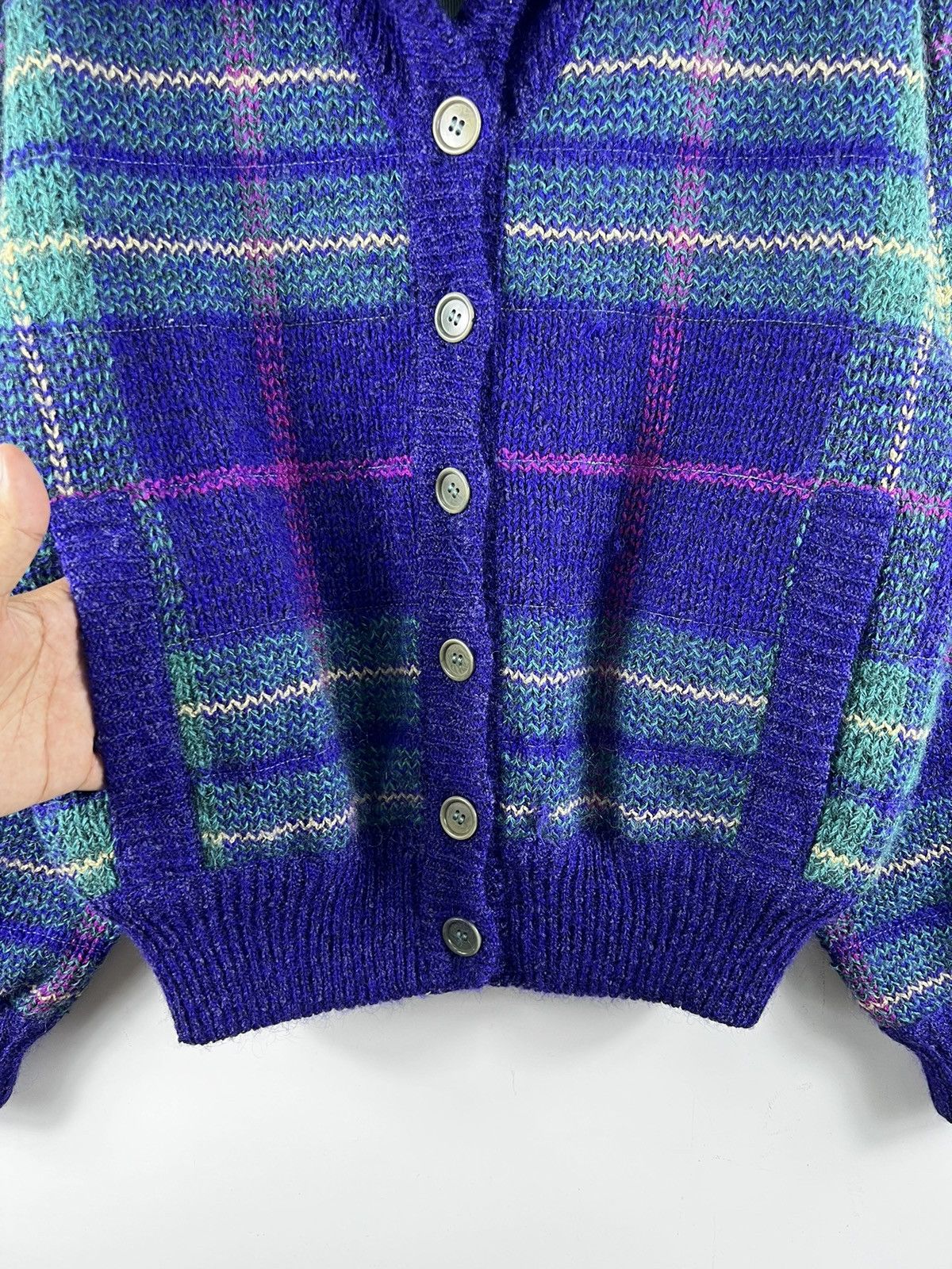 Japanese Brand × Vintage 🔥 VINTAGE REVERSIBLE KNIT TARTAN ISSEY MIYAKE STYLE BOMBER Size M / US 6-8 / IT 42-44 - 5 Thumbnail