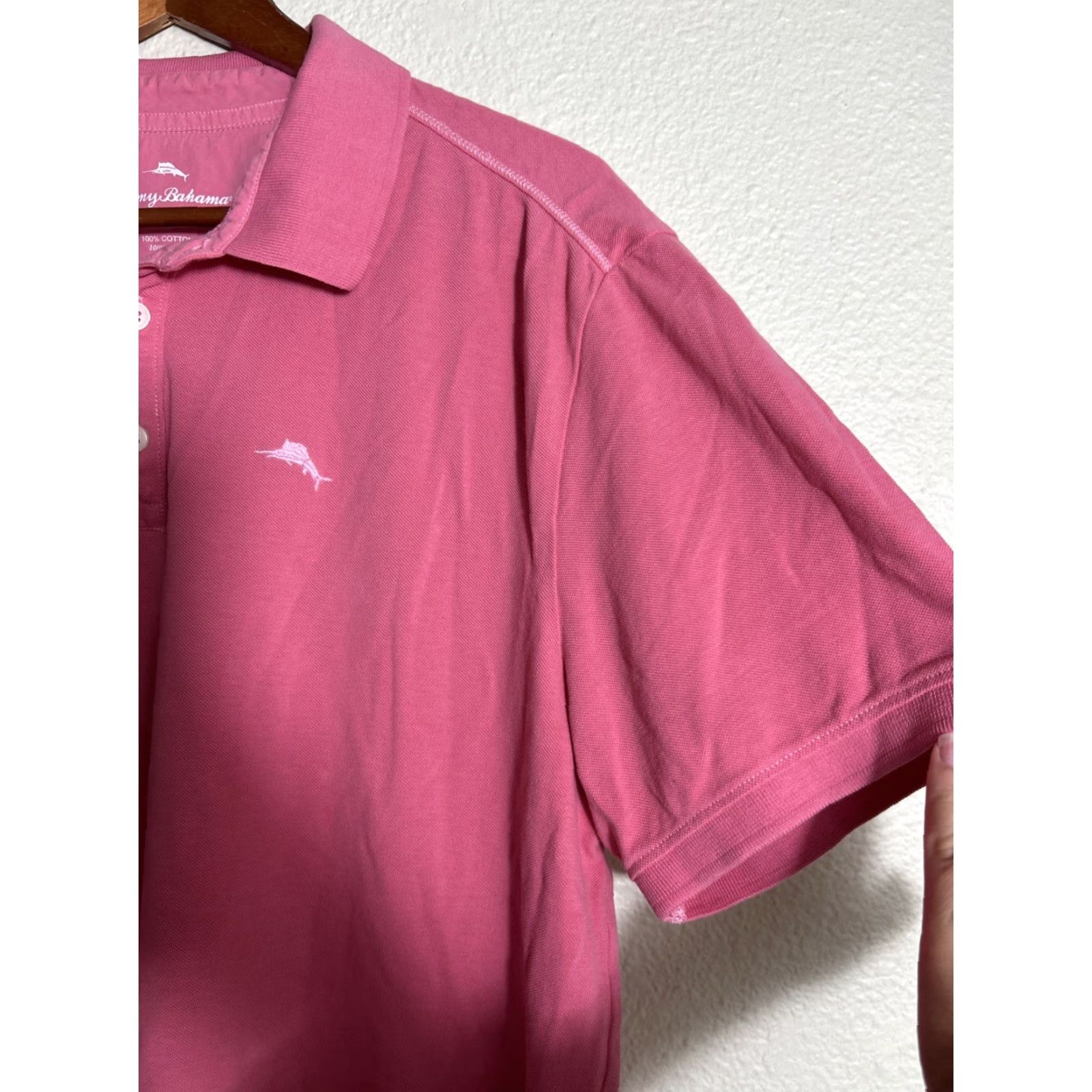 Tommy Bahama Tommy Bahama Polo Shirt Mens XL Short Sleeve Salmon Pink Cotton Stains Size US XL / EU 56 / 4 - 4 Thumbnail