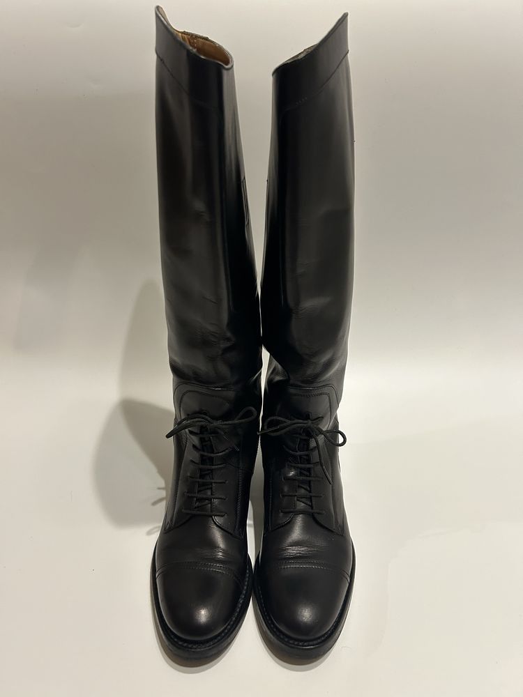 Gucci Gucci Leather Lace Up Equestrian Leather High Boots Size US 6 / IT 36 - 7 Thumbnail