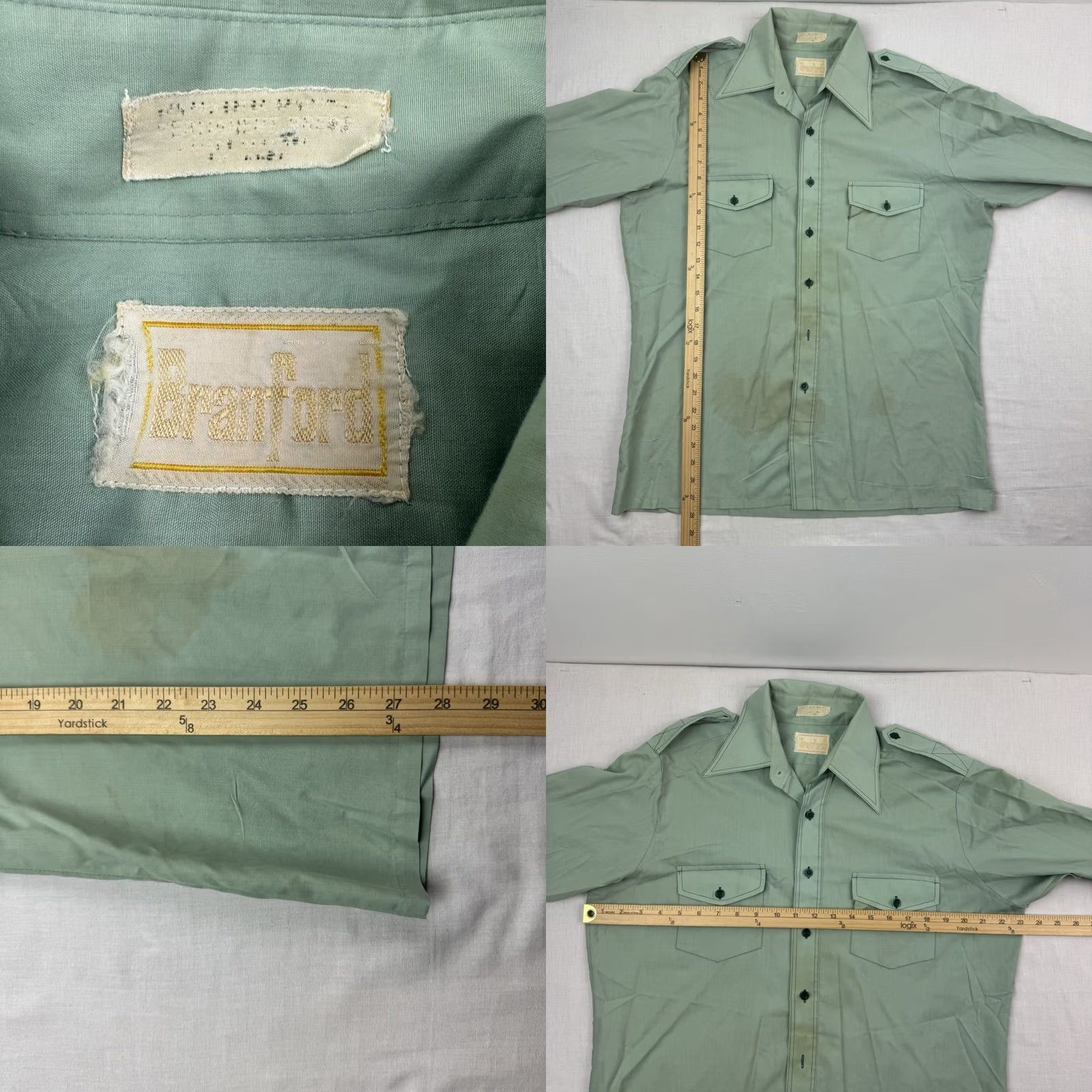 Vintage VINTAGE Bradford Western Button-Up Shirt Adult Large Green 70s Cowboy Mens Size US L / EU 52-54 / 3 - 8 Thumbnail