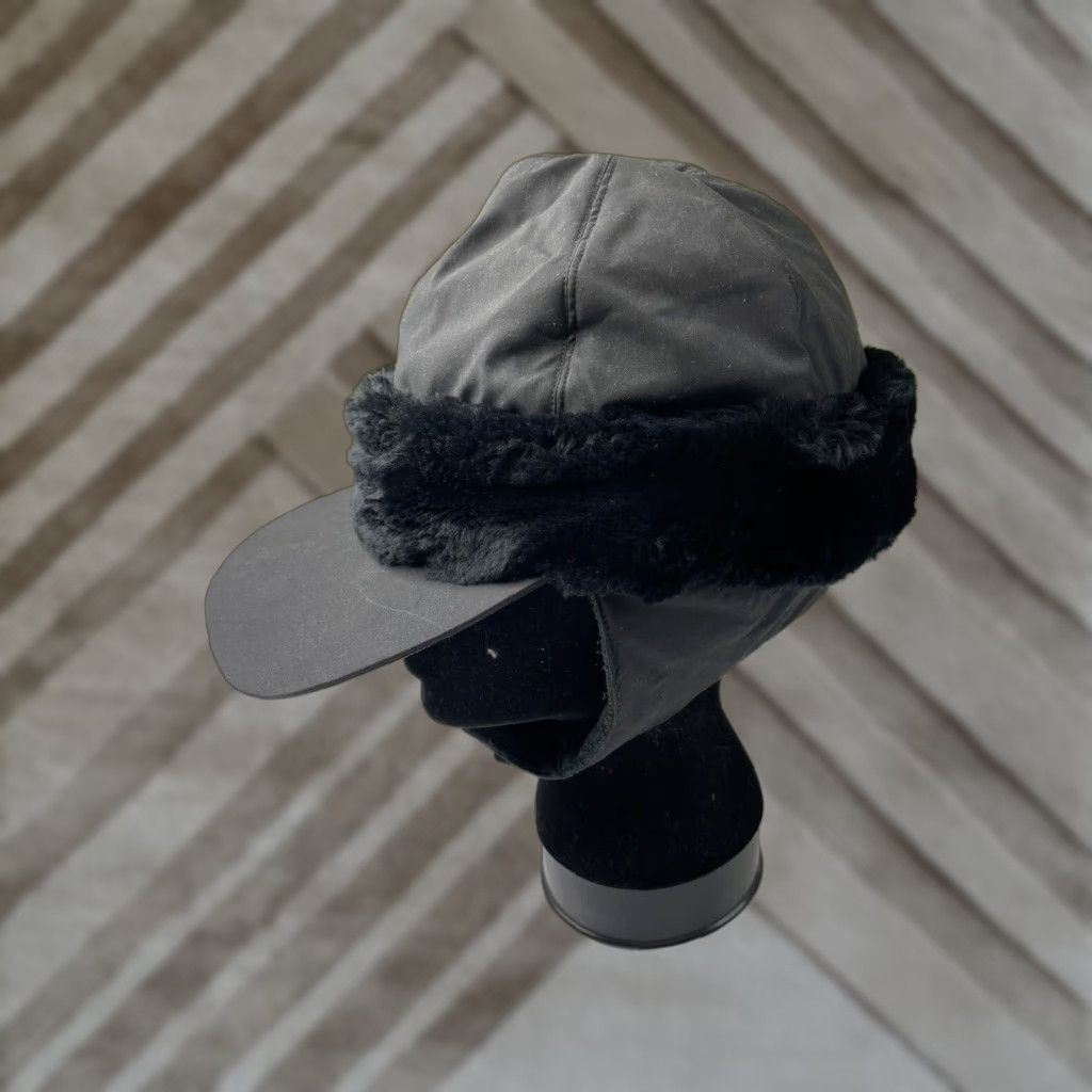 Obermeyer VINTAGE Obermeyer Hat Cap w/Brim Fur Ear Flaps Ladies Small/Medium Black Hat Women S/M Black Size ONE SIZE - 1 Thumbnail