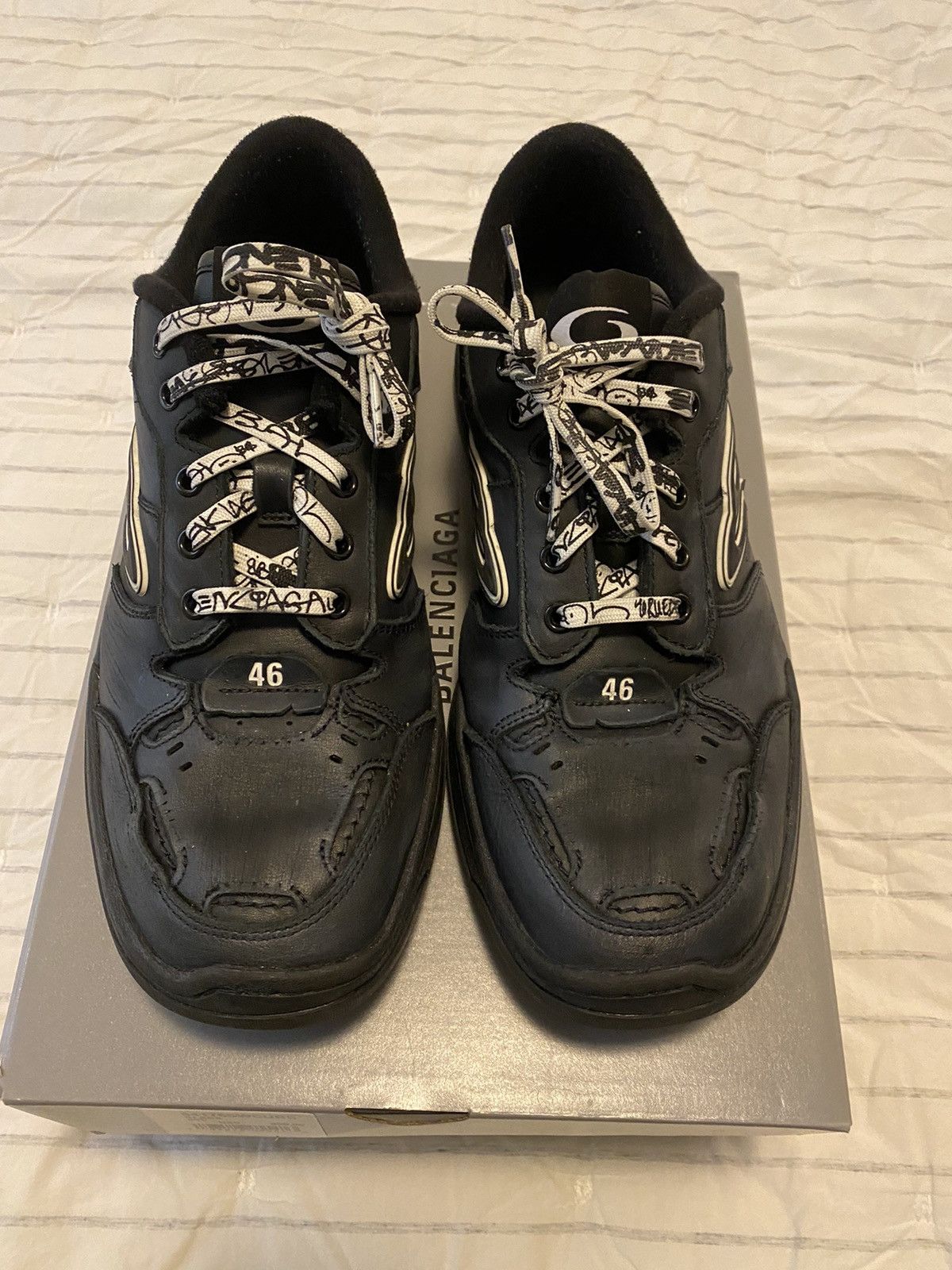 Balenciaga Balenciaga Hamptons Sneaker Black Sz46 Size US 13 / EU 46 - 3 Thumbnail