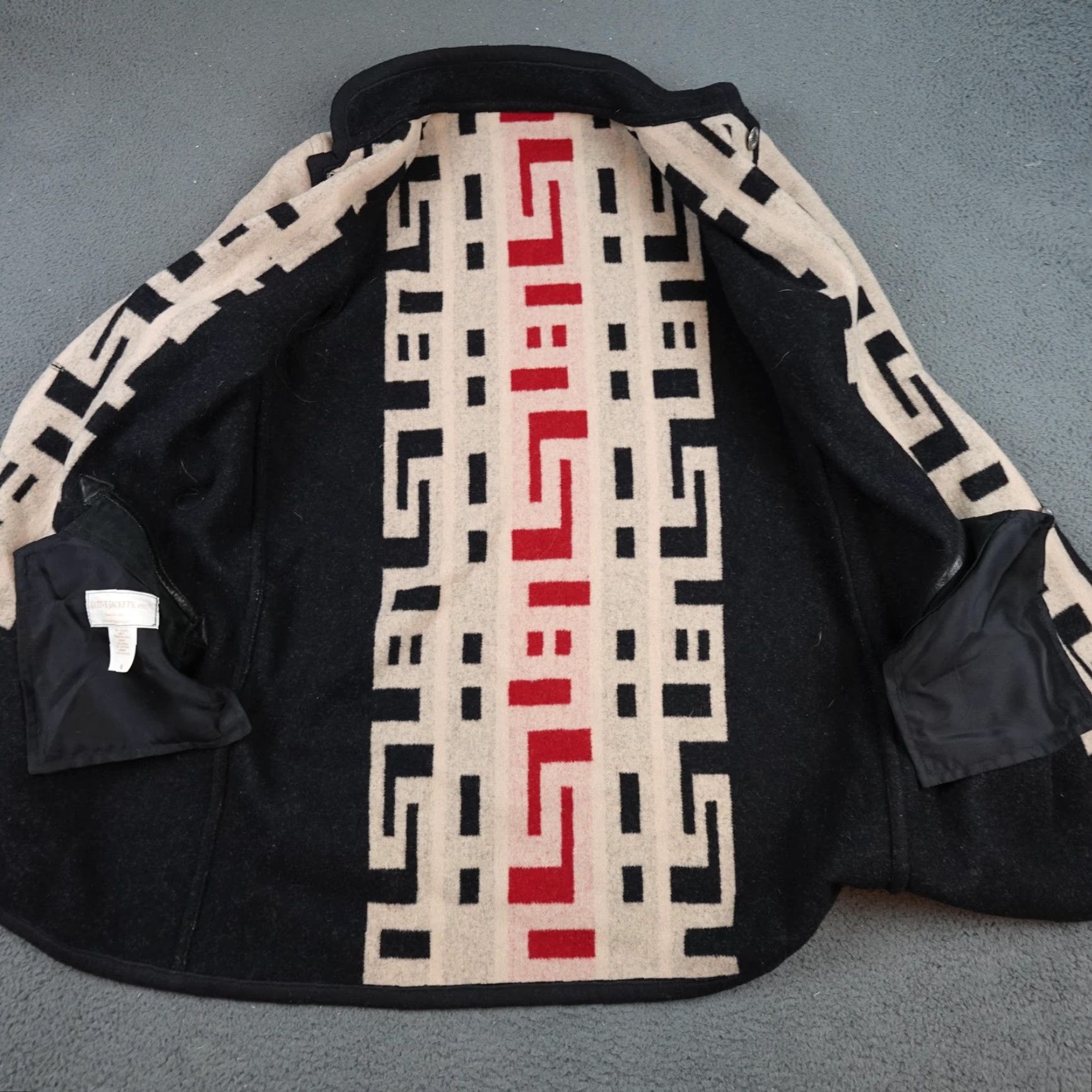 Native Native Santa Fe Coat Mens Medium Beige Wool Tribal Western Patterned Size US M / EU 48-50 / 2 - 6 Thumbnail