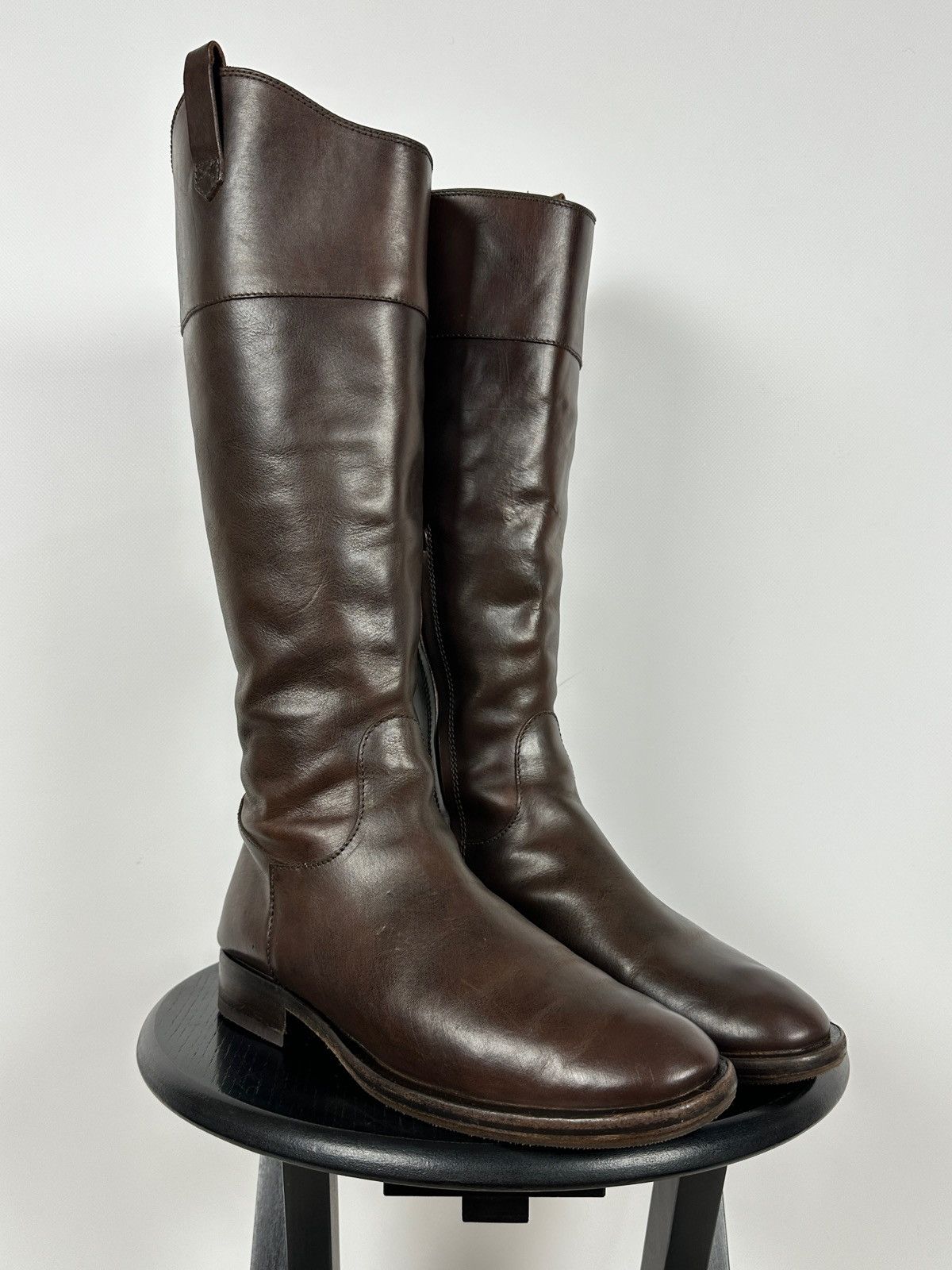 Brunello Cucinelli Brunello Cucinelli Brown Leather Riding Boots Size US 10 / IT 40 - 7 Thumbnail
