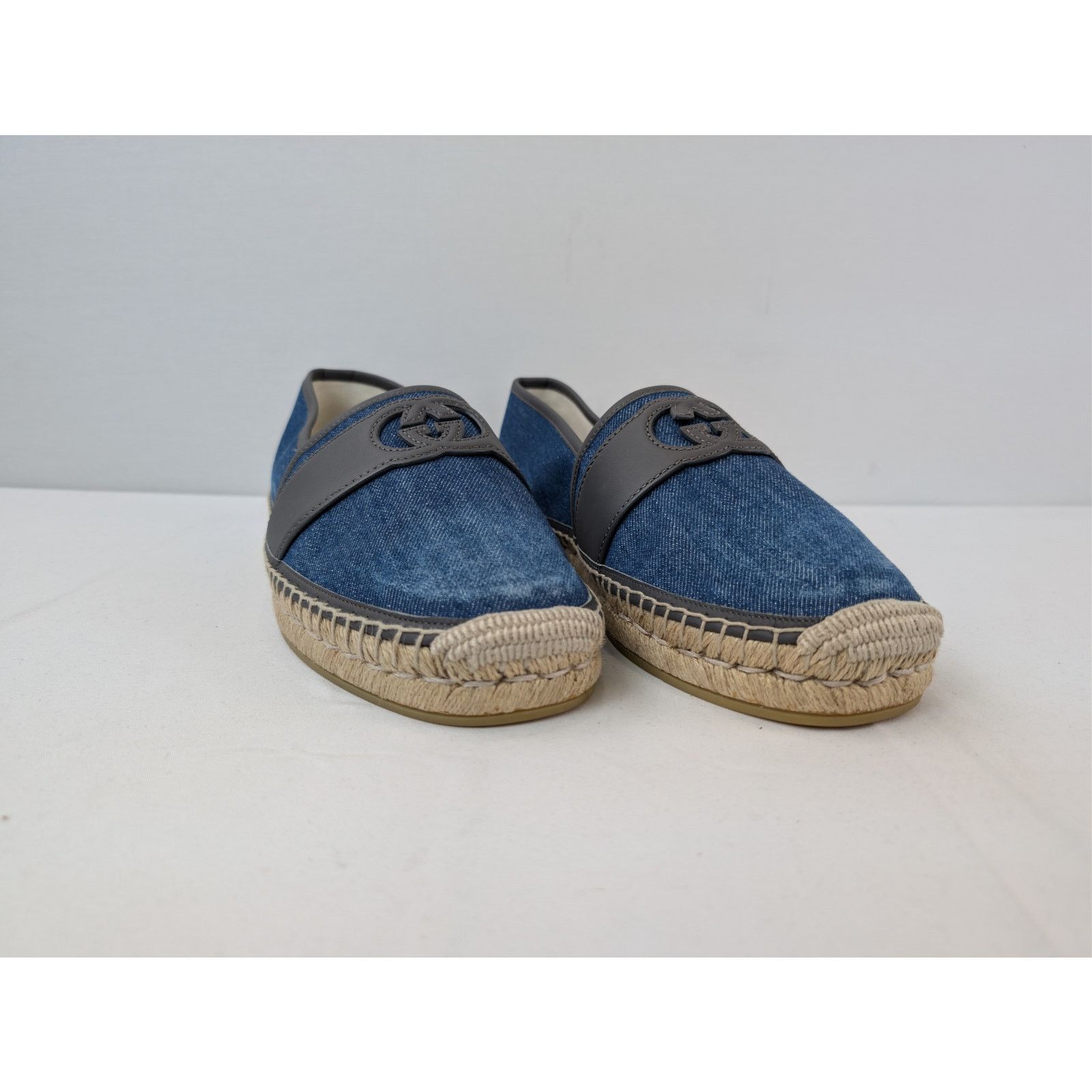 Gucci o1rshd1 espadrilles Tank Denim Softy Loafers Shoe boots Blue Size US 11.5 / EU 44-45 - 5 Thumbnail