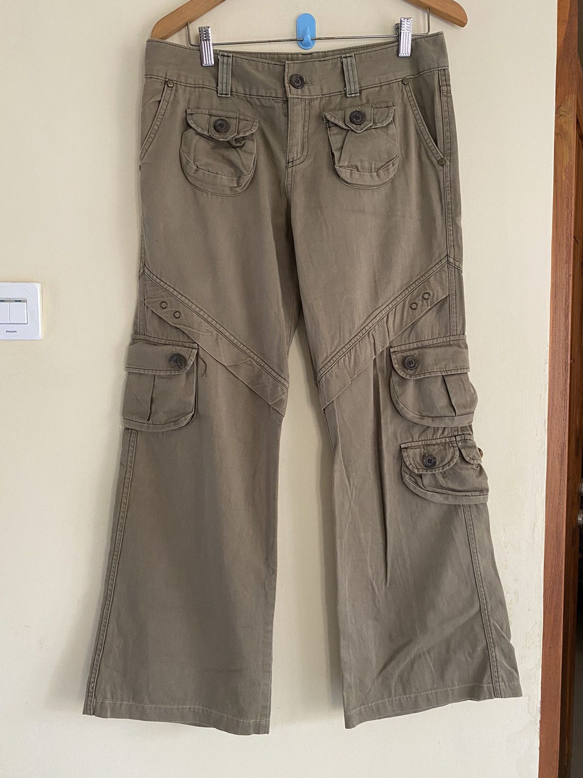 Hysteric Glamour 🔥 Rare Design Travis Scott Tactical Multi Pocket Brown Army Size US 31 - 4 Thumbnail