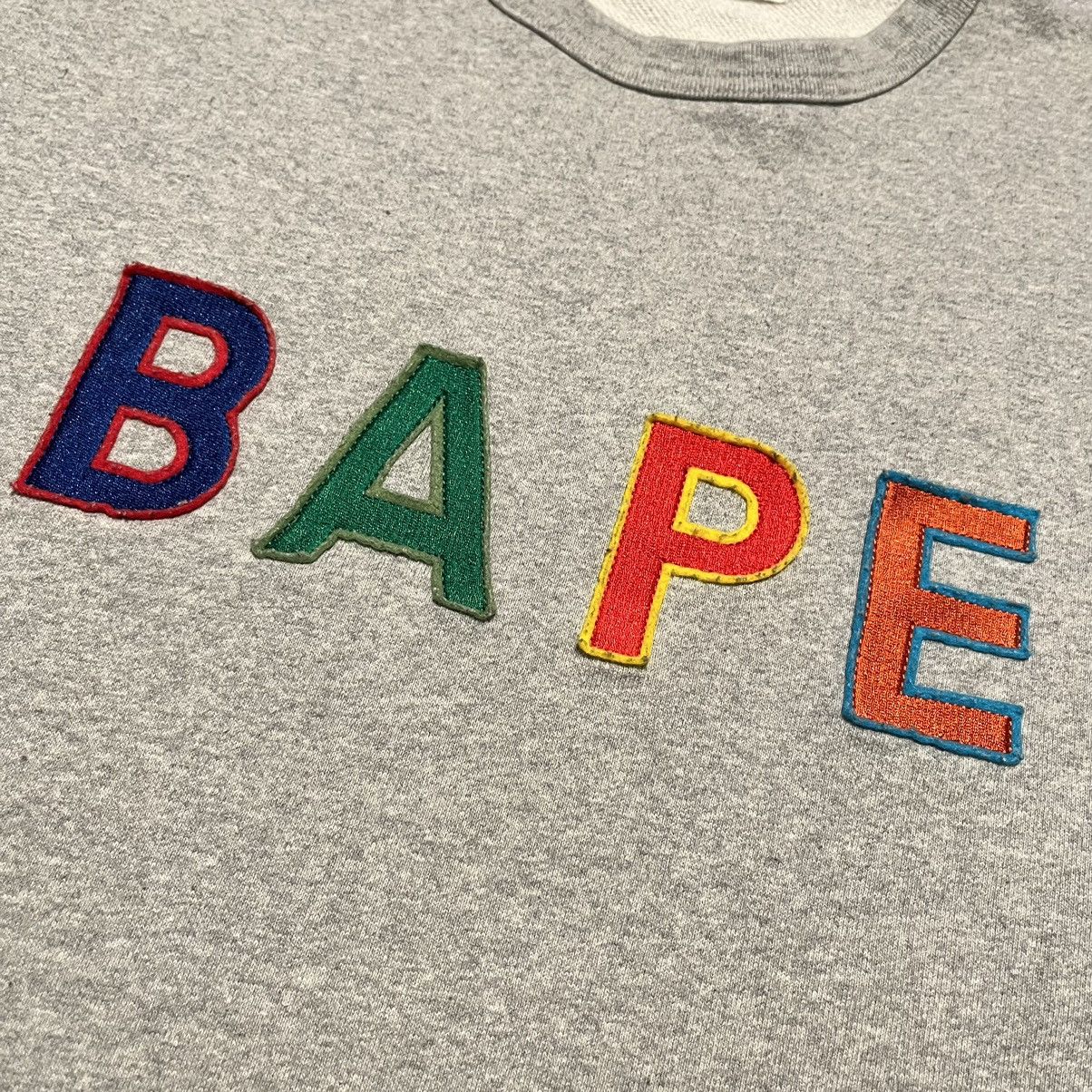 Bape A Bathing Ape Bape Lettered Wide Logo Crewneck Sweatshirt Size US XXL / EU 58 / 5 - 4 Thumbnail