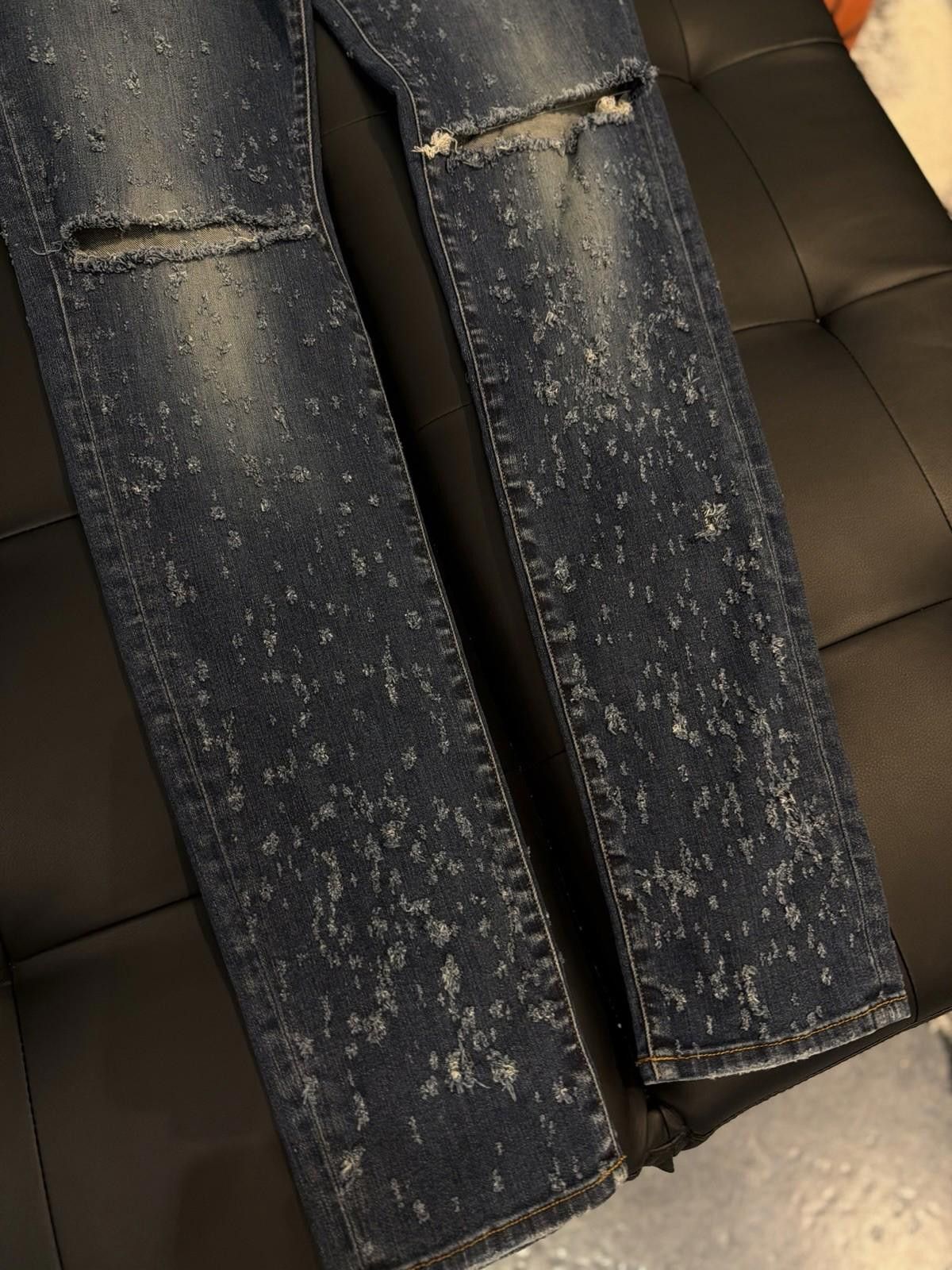 Amiri Size 38 - Amiri Blue Ripped Leg Jeans Quick Shipping Size US 38 / EU 54 - 8 Thumbnail