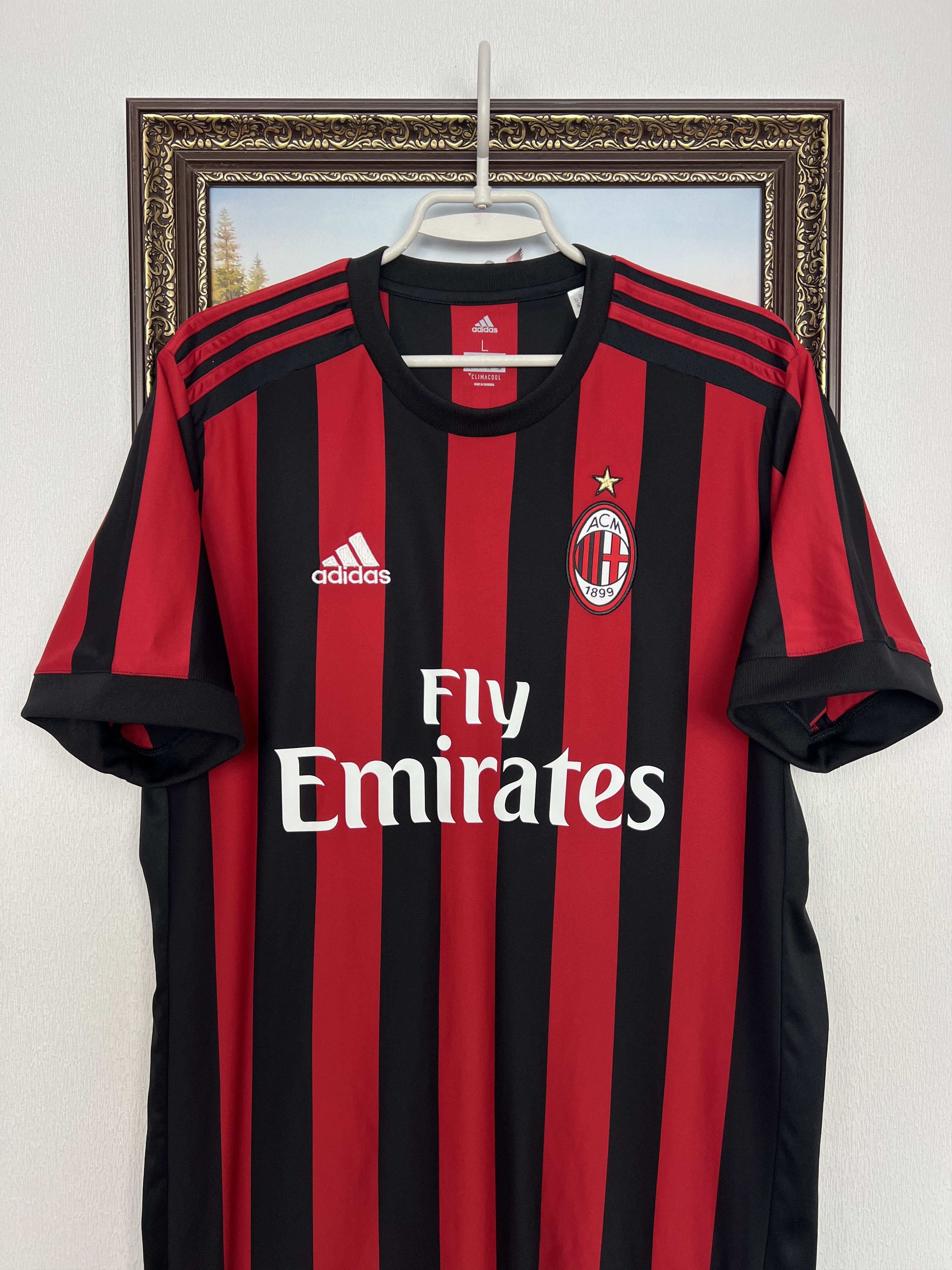 Adidas AC Milan Home football shirt 2017 Soccer #19 Bonucci Adidas Size US L / EU 52-54 / 3 - 2 Thumbnail