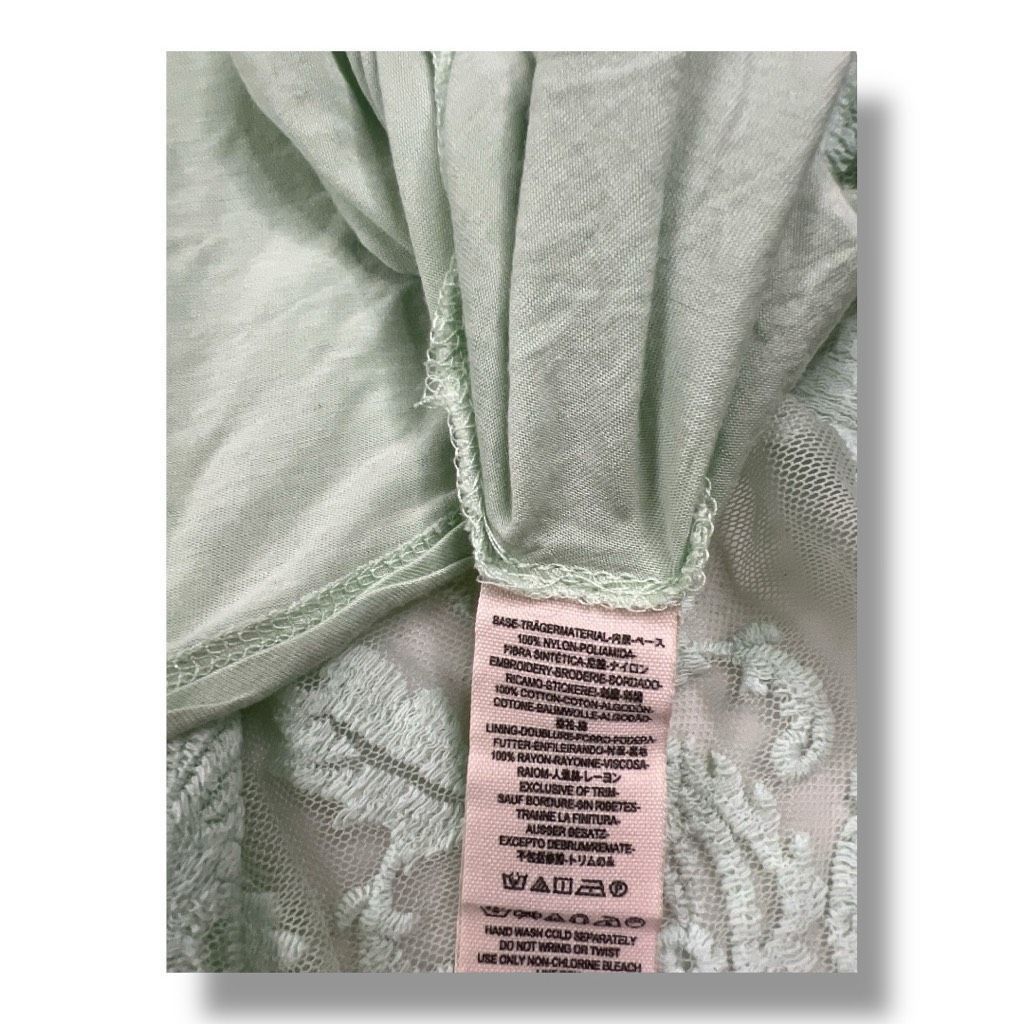 Free People Reign Over Me Sea Green Lace Mini Dress Size Sma