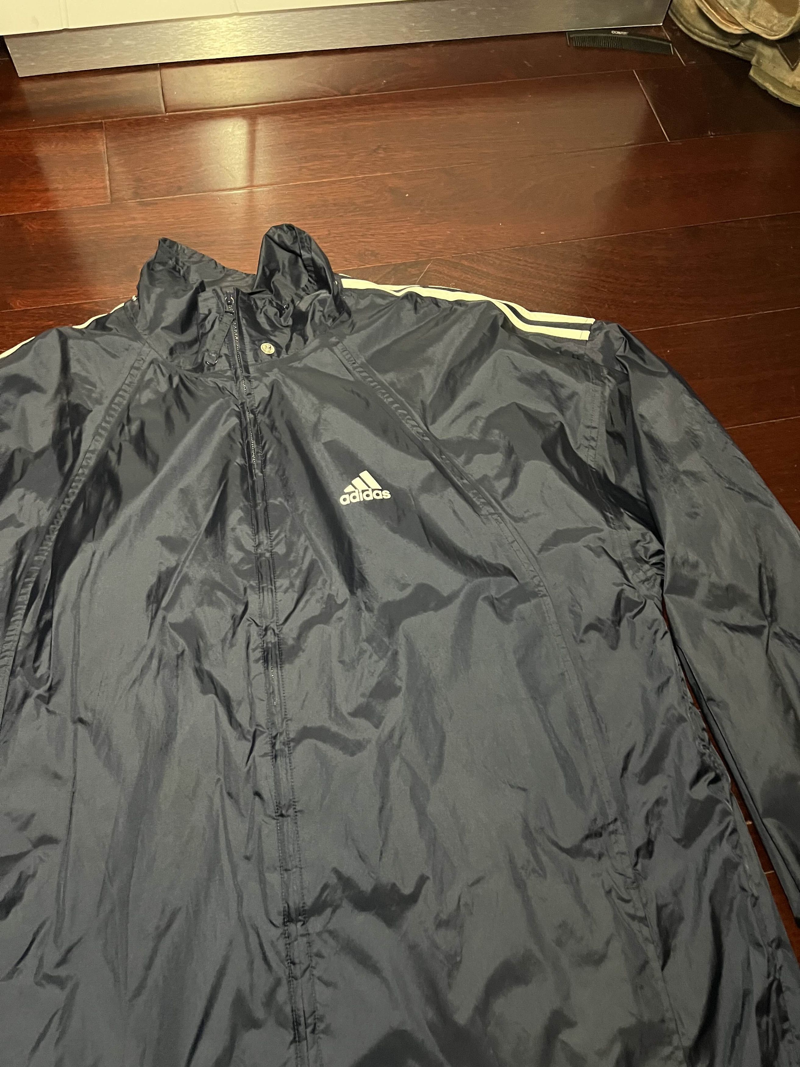 Adidas Y2K Adidas Windbreaker/Parka w/ Detachable Hood Size US XL / EU 56 / 4 - 2 Thumbnail