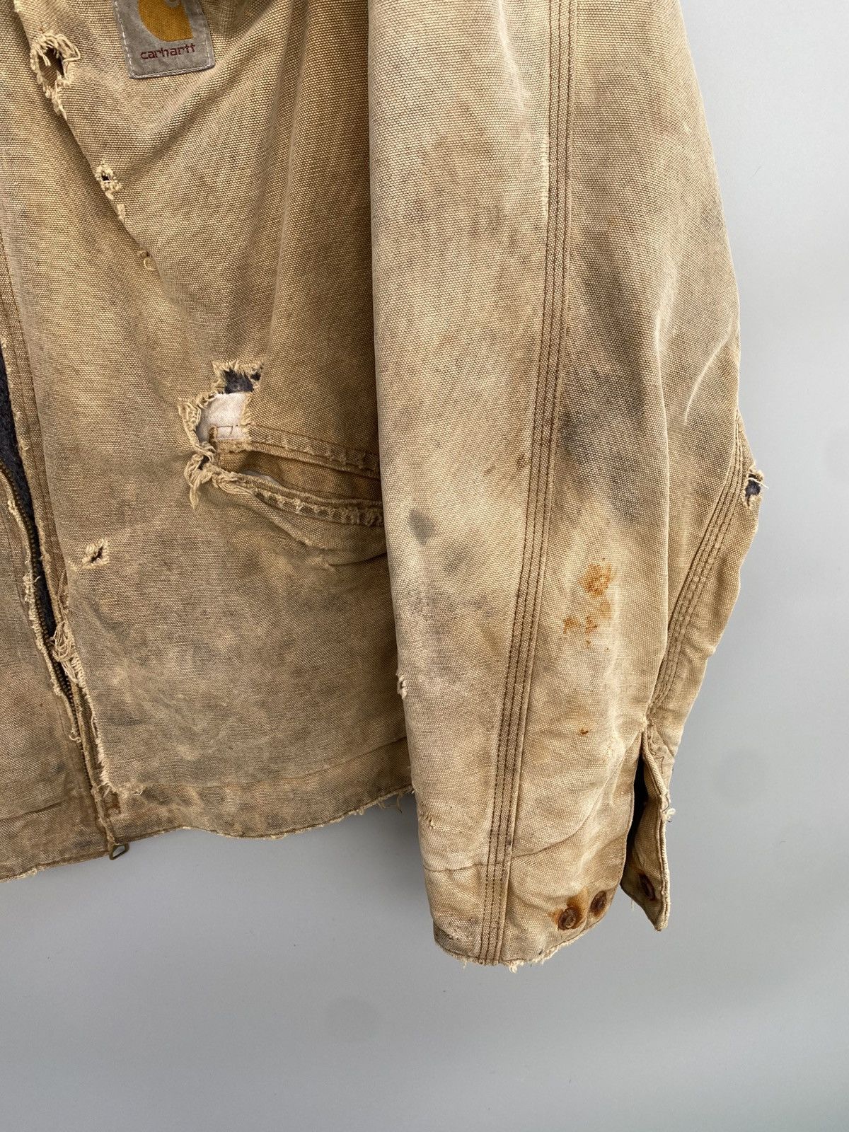Carhartt 1990s Thrashed Carhartt Detroit Jacket Size US L / EU 52-54 / 3 - 5 Thumbnail