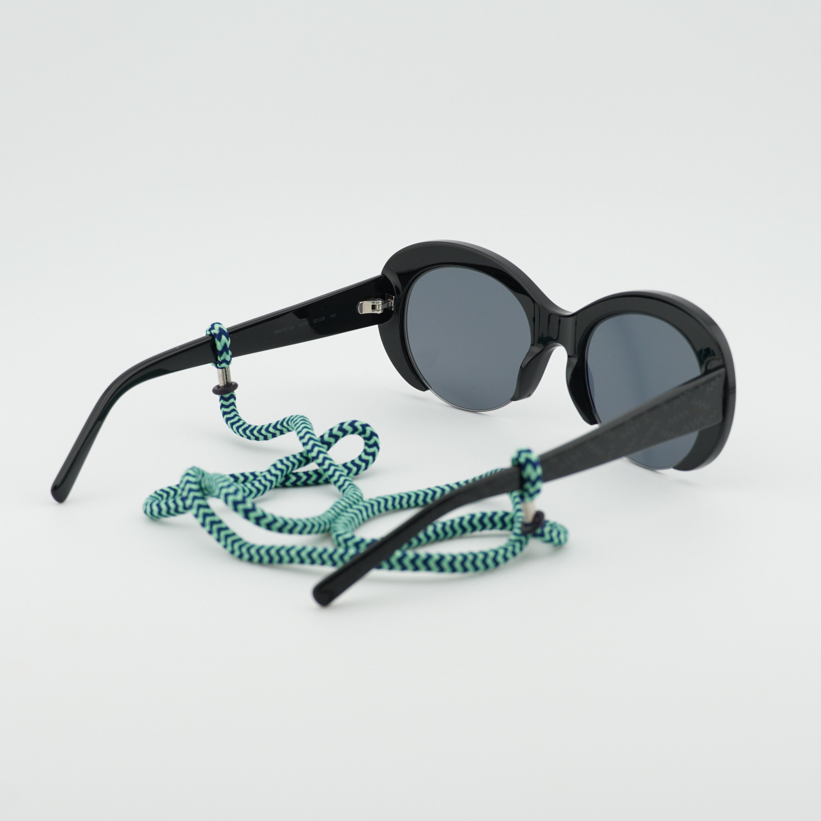 Missoni M Missoni MMI 0071/S 0807 IR Sunglasses Black Round Frame Size ONE SIZE - 8 Thumbnail