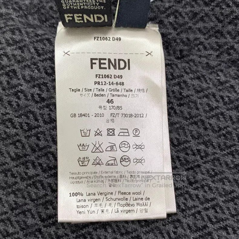 Fendi Fendi Black Lining Monogram Printed Wool Hooded Zip-Up Lon Size US S / EU 44-46 / 1 - 8 Thumbnail