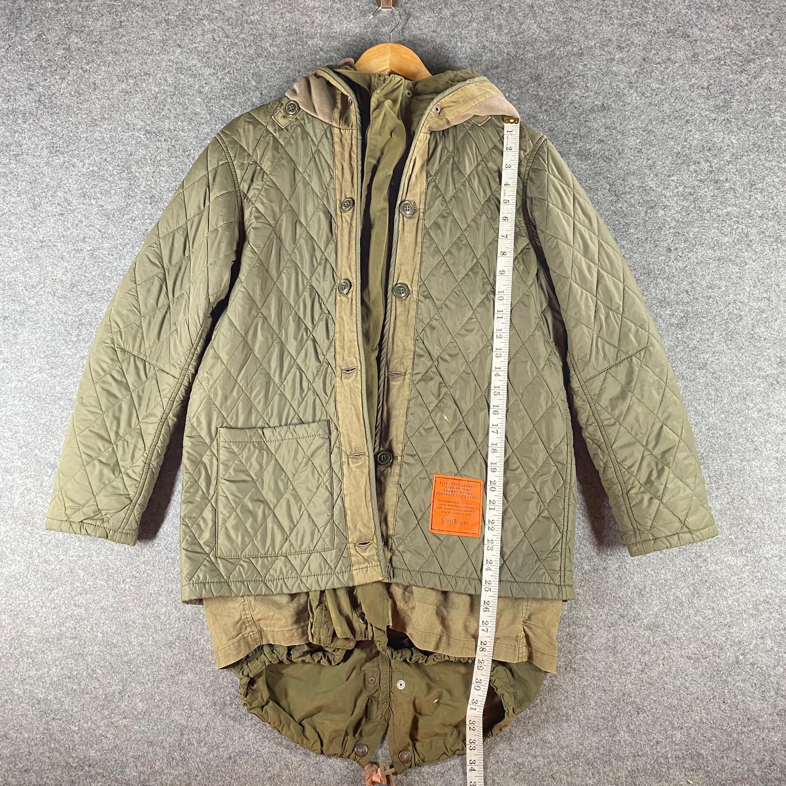 Schott Vintage 90s Schott Bros Inc Millitary Parka Jacket Size US M / EU 48-50 / 2 - 5 Thumbnail