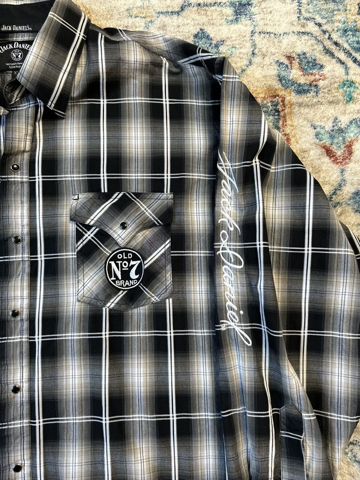 Other Vintage Jack Daniels Plaid Pearl Snap Shirt Size XL Size US XL / EU 56 / 4 - 4 Thumbnail
