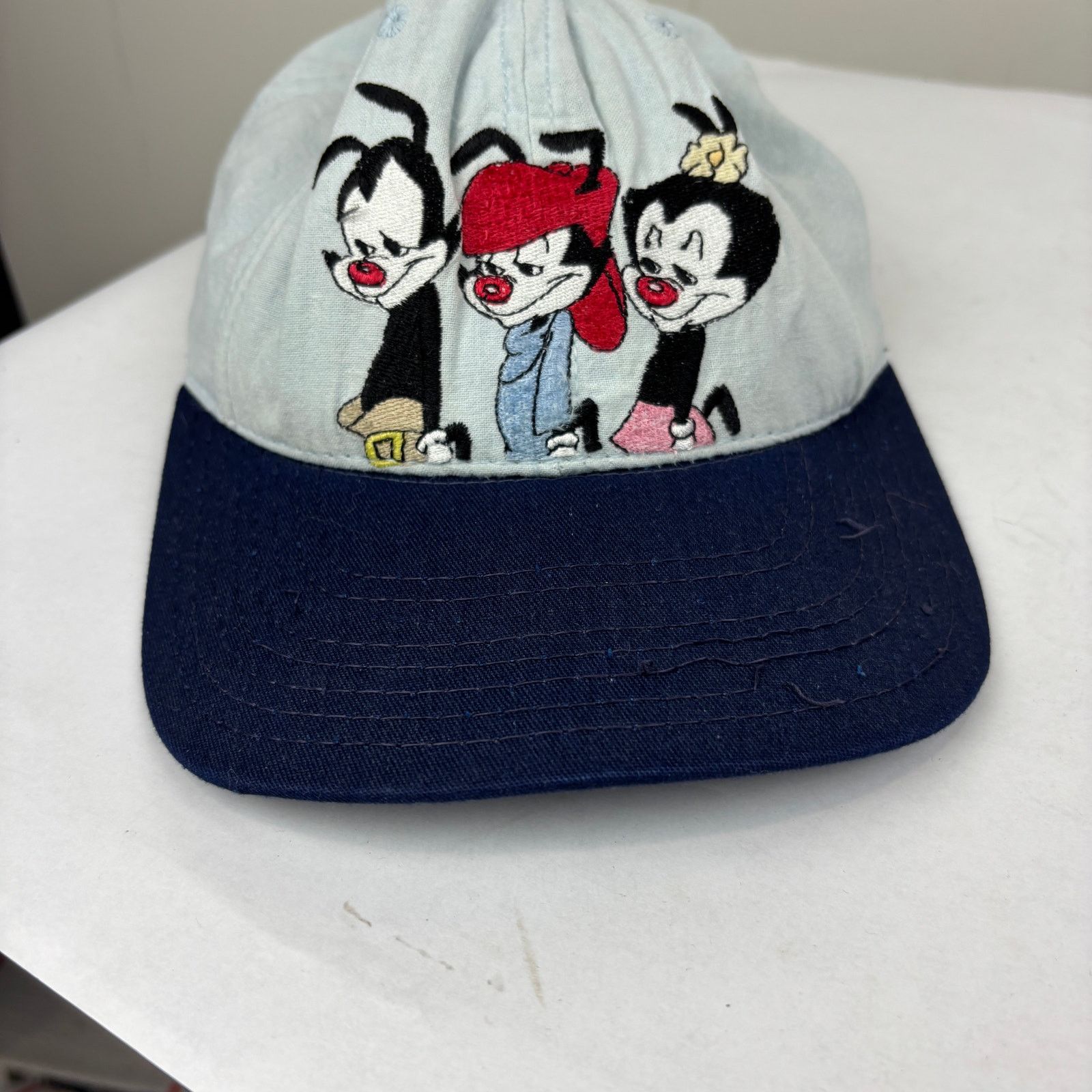 Warner Bros 90s Animaniacs Be Afraid Hat Snapback Baseball Cap Size ONE SIZE - 12 Thumbnail