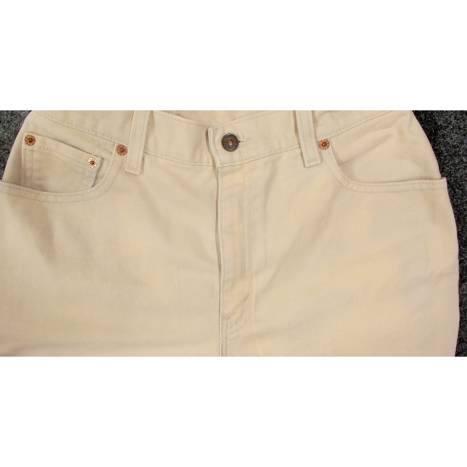 Vintage Vintage 1998 USA Made Levi's 550 Beige Denim Size 29 Size 30" / US 8 / IT 44 - 13 Thumbnail