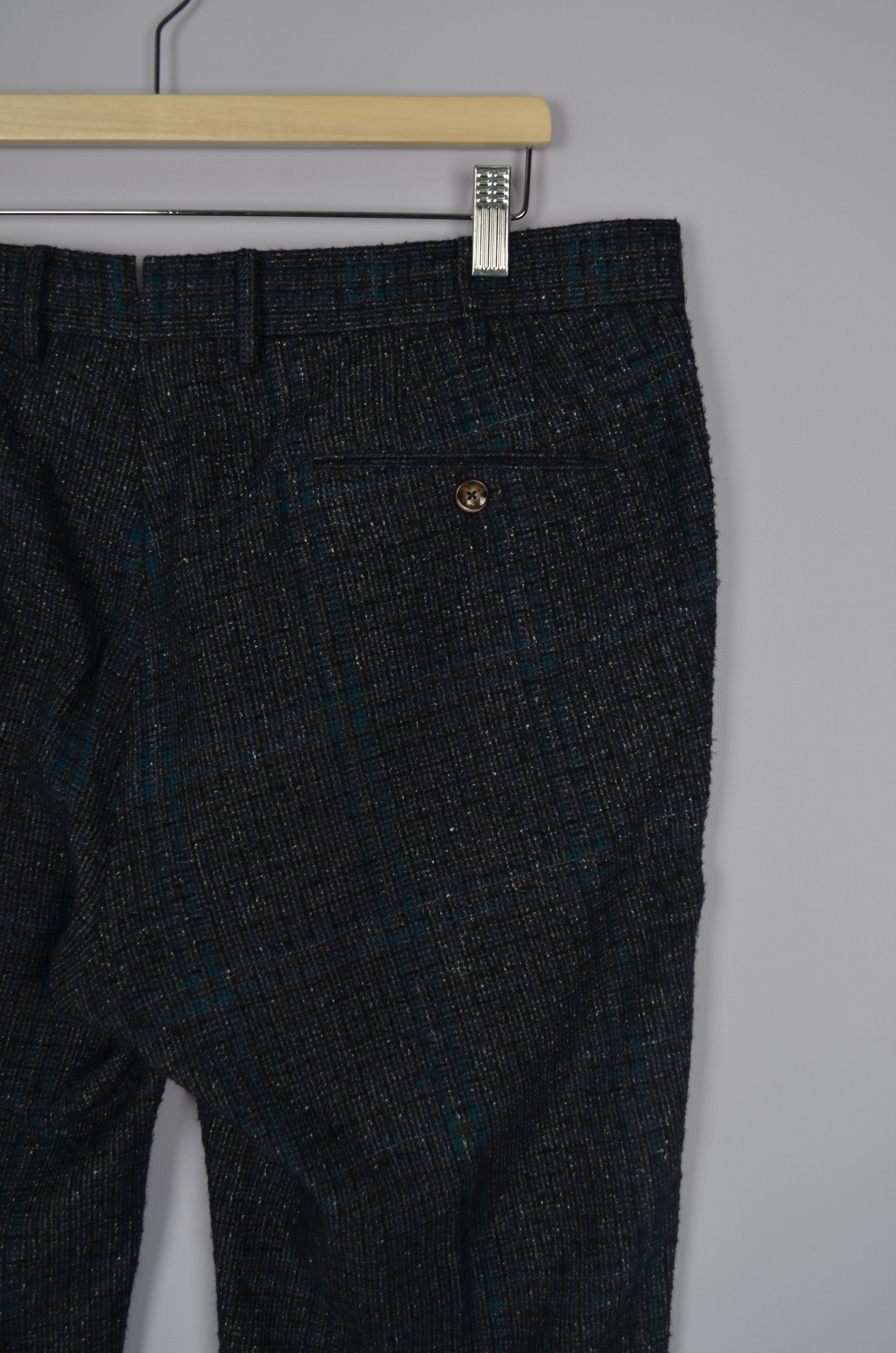 PT Torino Super 100's Slim Fit Pants Tweed Wool Silk Sz54