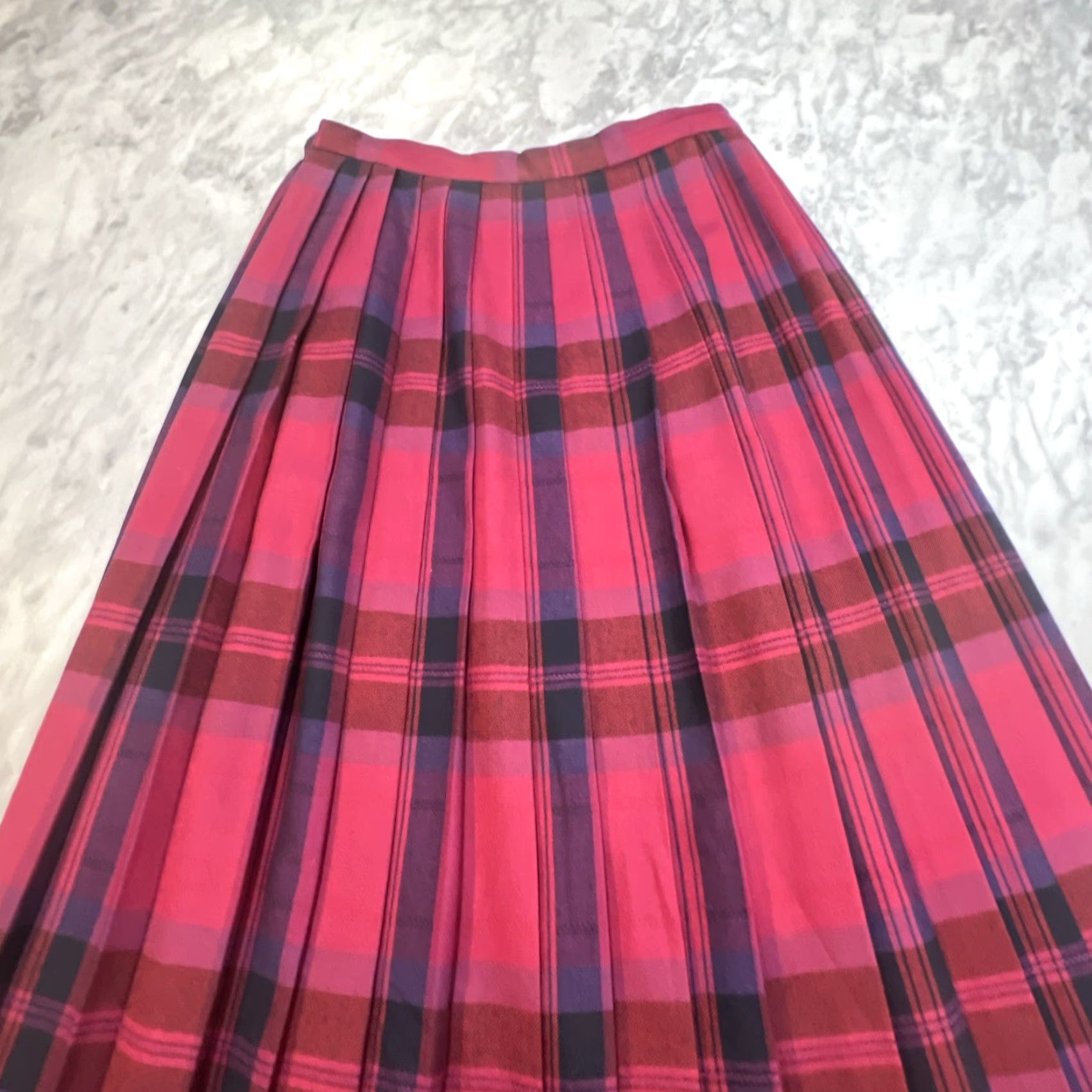 Evan Picone VINTAGE Evan Picone Skirt 10 Worsted Wool Pleated Plaid Maxi School Girl Size 32" / US 10 / IT 46 - 6 Thumbnail