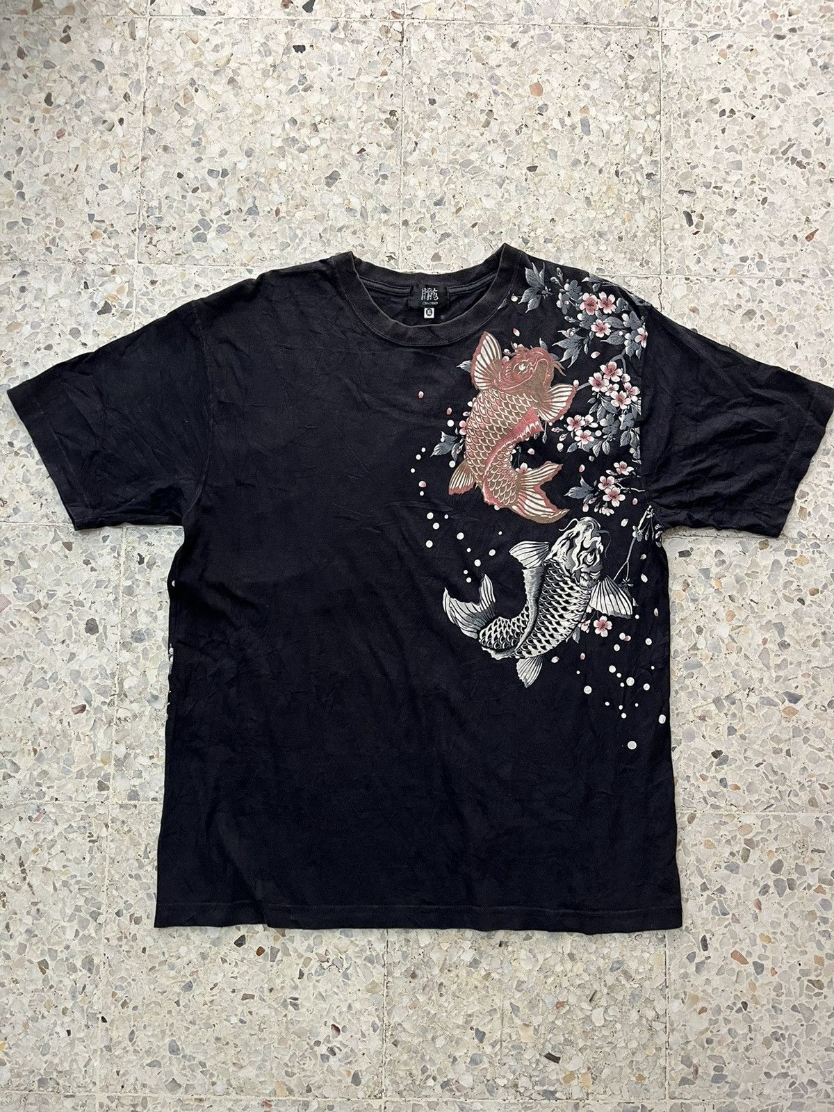 Karakuri Tamashii RARE Overprint Japanese Traditional Art Koi Fish Wagara Size US XL / EU 56 / 4 - 2 Thumbnail