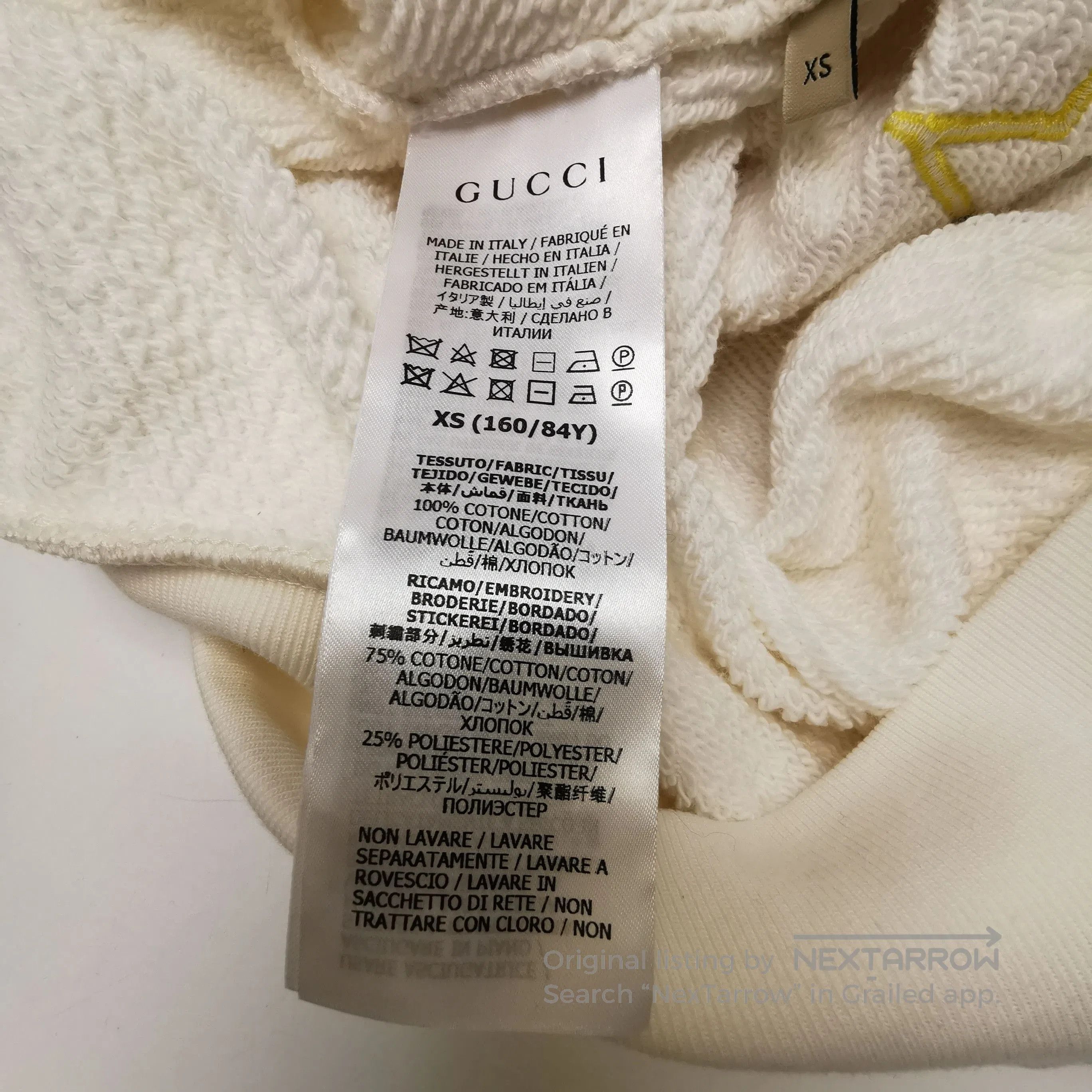 Gucci Gucci XS Cotton Crewneck Sweatshirt w/ Star & GG Logo. Size XS / US 0-2 / IT 36-38 - 9 Thumbnail