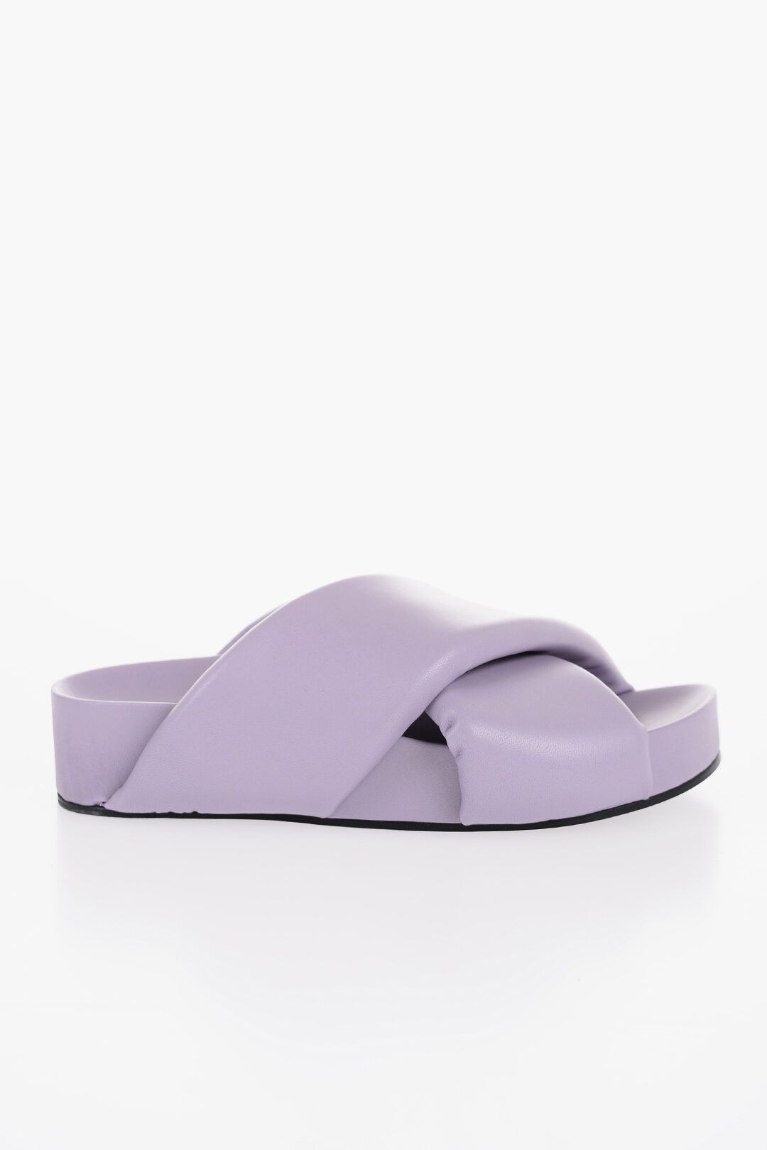 Jil Sander og1mm1225 Criss Cross Designed Leather Sandals in Purple Size US 5 / IT 35 - 1 Thumbnail