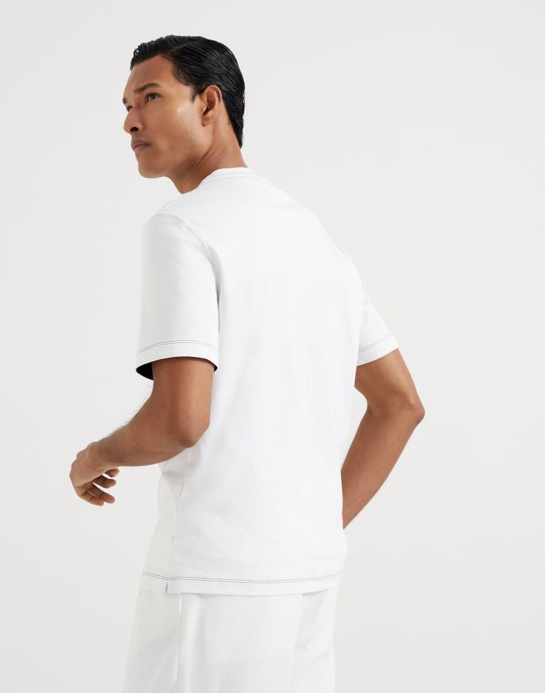Brunello Cucinelli o1w1db10825 T-Shirt in White Size US XXL / EU 58 / 5 - 4 Thumbnail