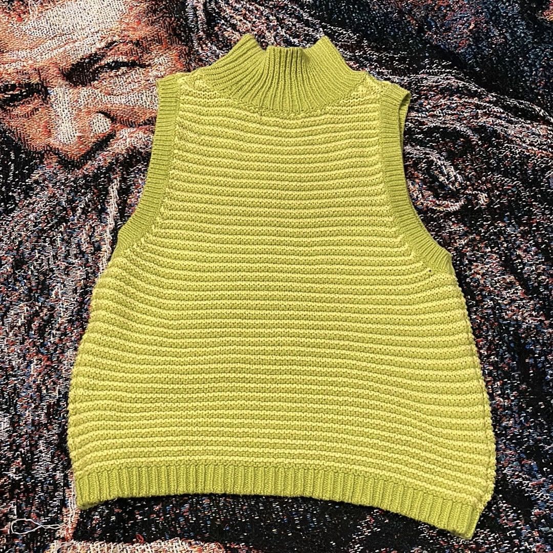 525 America 525 Lime Green Yellow Stripe Knit Sweater Top Size S / US 4 / IT 40 - 6 Thumbnail
