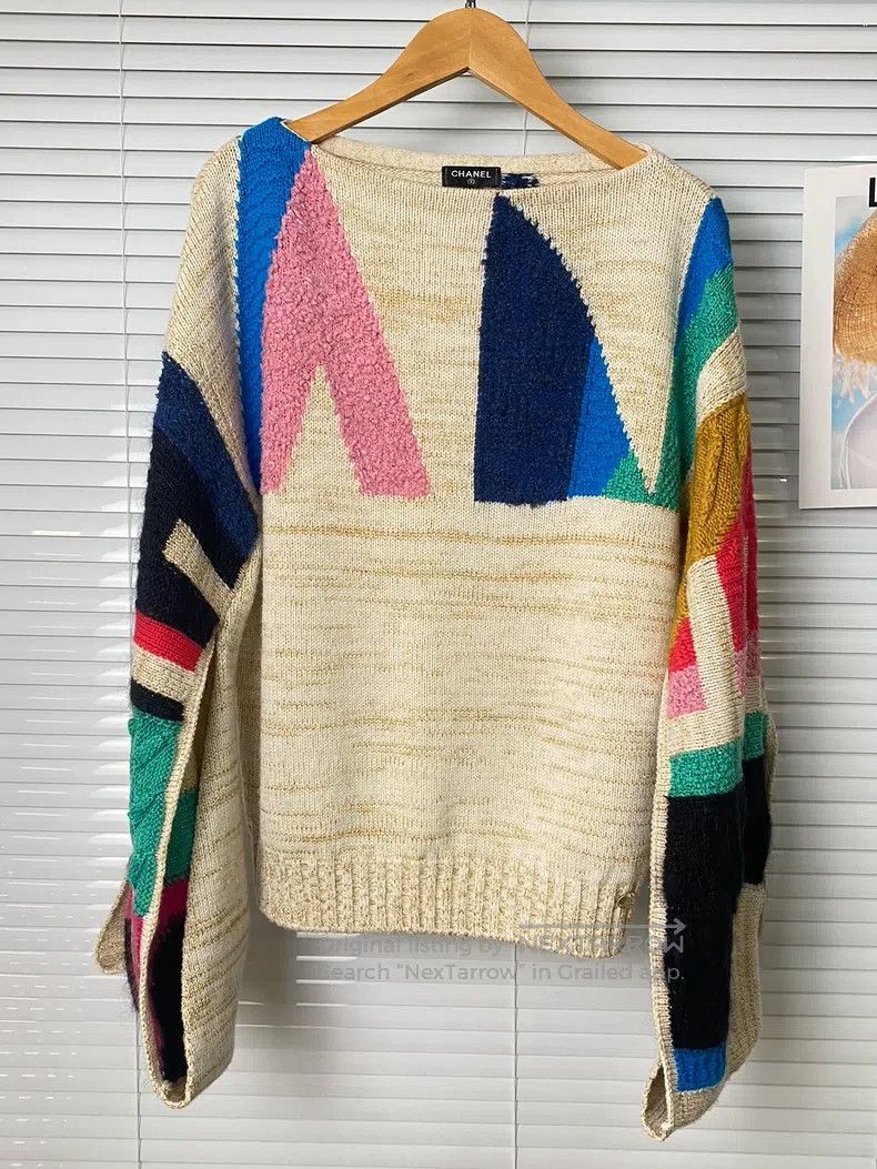 Chanel Chanel Egyptian series colour-block knitted sweater Size XS / US 0-2 / IT 36-38 - 3 Thumbnail