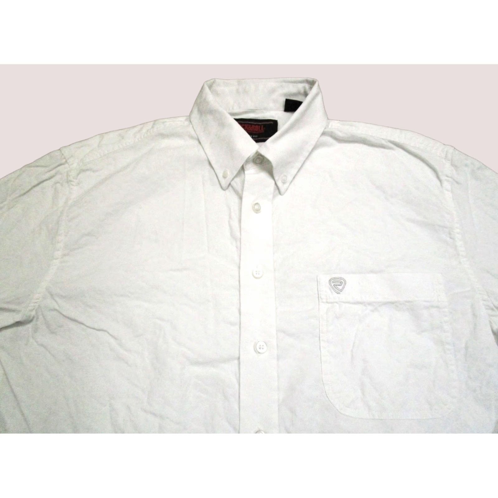 Vintage Rock & Roll Cowboy Shirt Men Medium White Western Long Sleeve Button Up Texture Size US M / EU 48-50 / 2 - 1 Thumbnail