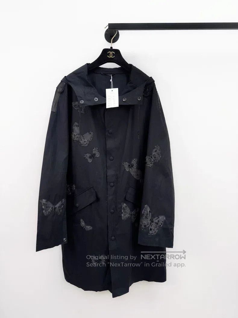 Valentino Valentino Black butterfly embroidered trench coat jacket Size US M / EU 48-50 / 2 - 1 Thumbnail