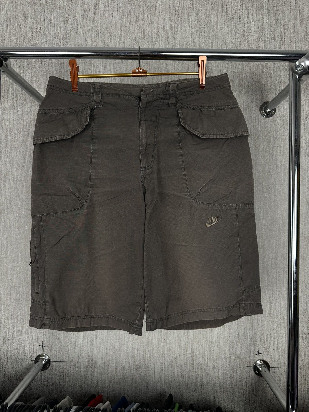 Nike × Vintage Vintage Y2K Nike Faded Brown Shorts Size US 34 / EU 50 - 3 Thumbnail