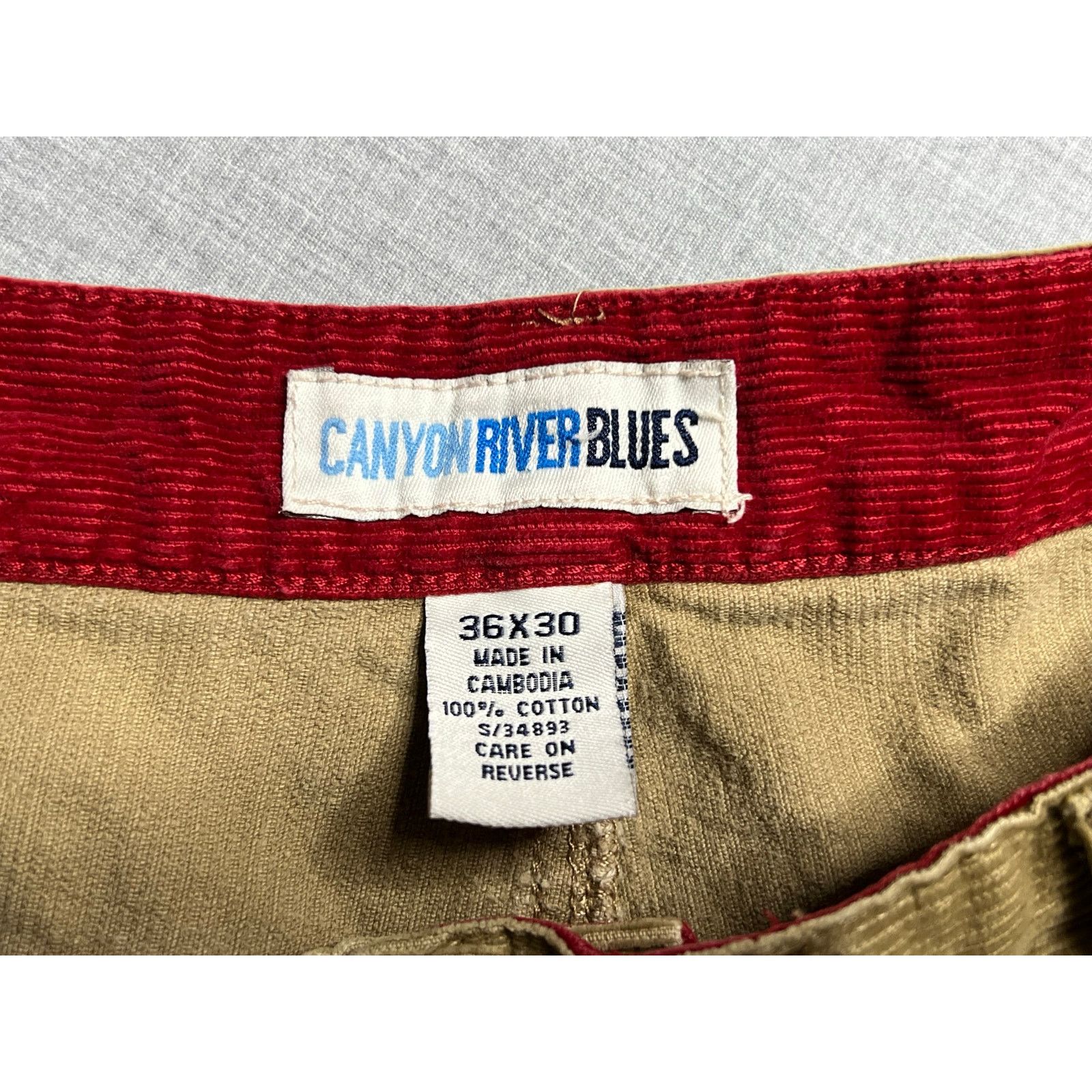 Vintage Vintage Y2K Canyon River Blues Baggy Corduroy Pants 36x30 Size US 36 / EU 52 - 3 Thumbnail