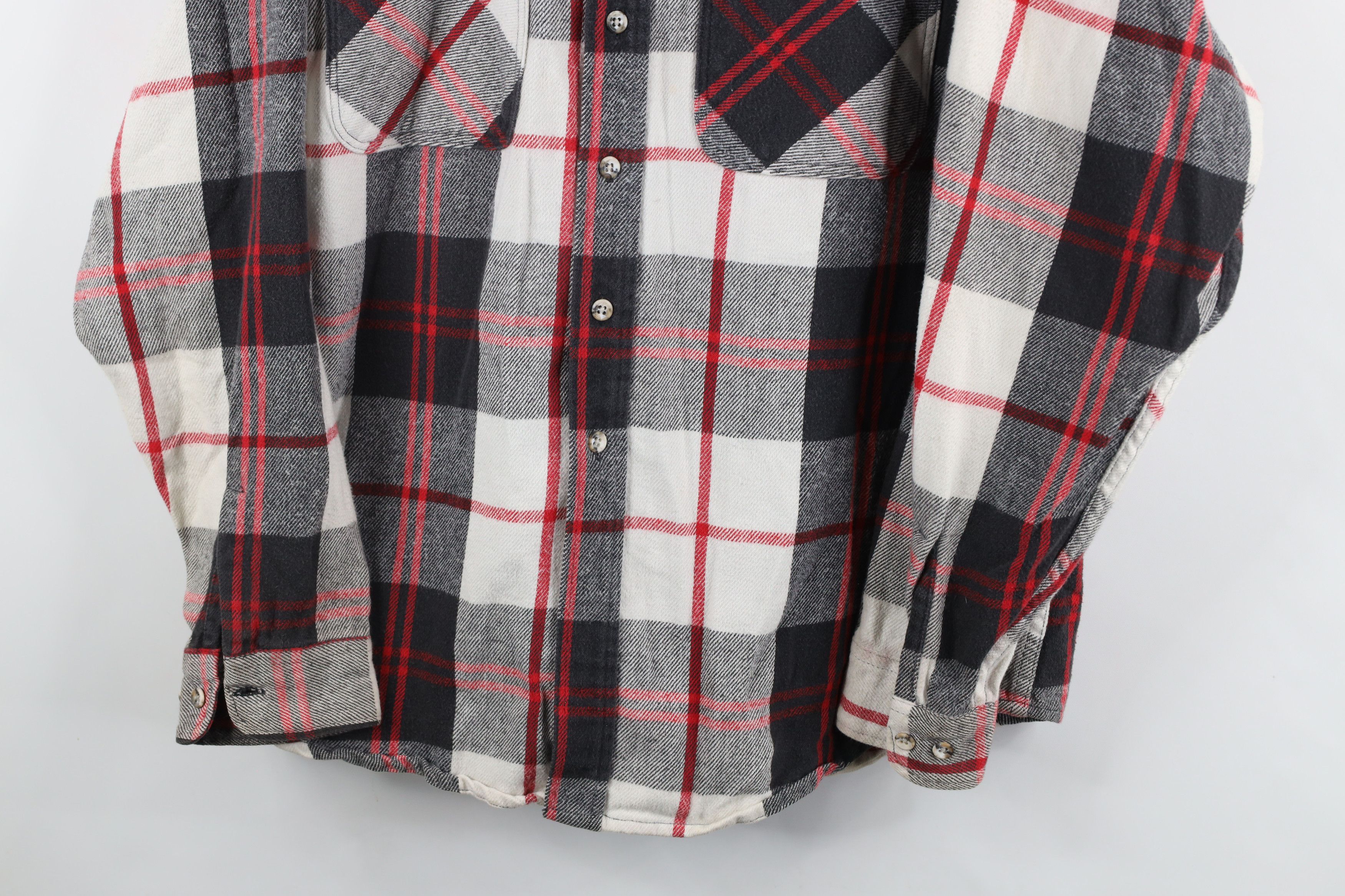 Vintage Vintage 90s Streetwear Heavyweight Flannel Button Shirt USA Size US XL / EU 56 / 4 - 3 Thumbnail