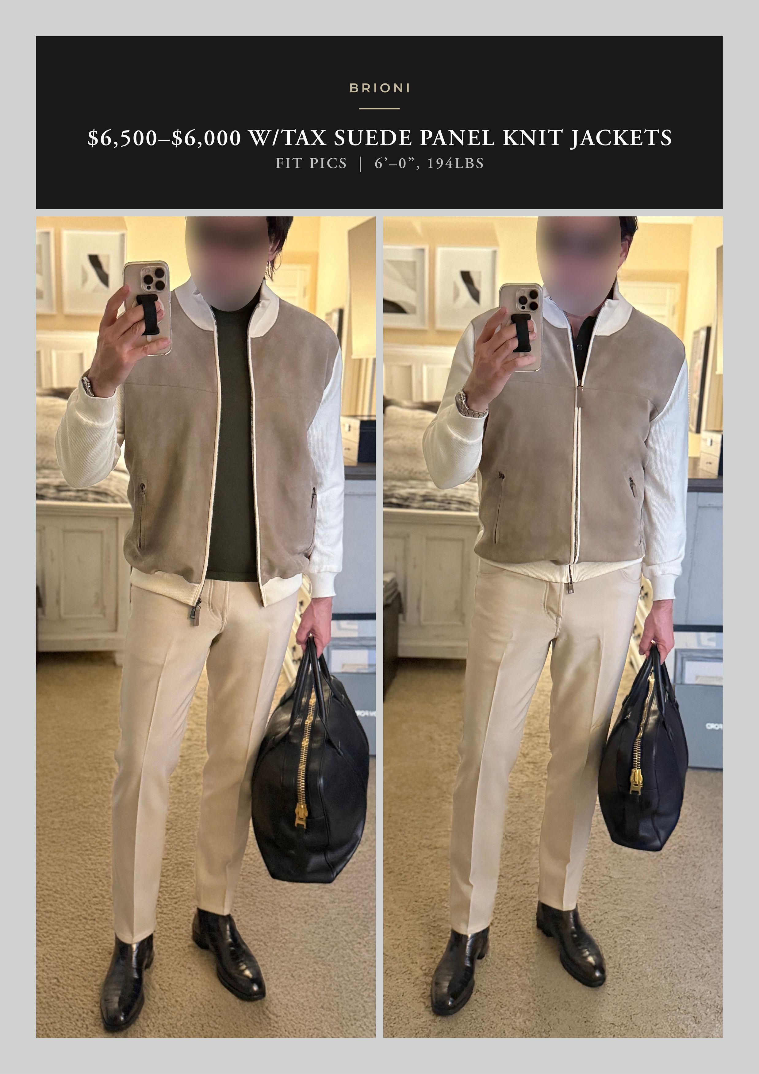 Brioni Best Dressed Rare $6K w/tax Suede / White Cashmere Knit Size US L / EU 52-54 / 3 - 17 Thumbnail
