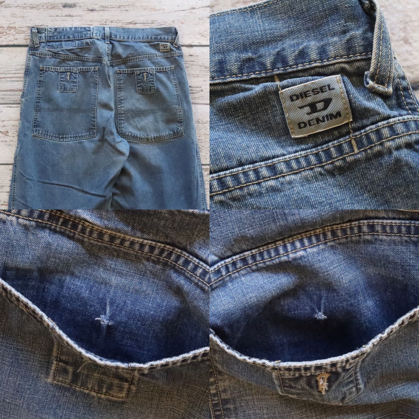 Diesel VINTAGE Diesel Jeans Baggy Denim 33 Blue 90s Mens Jeans Vintage 90s Diesel Denim Jeans Size 33 Men Baggy Blue 90s Size US 33 - 10 Thumbnail