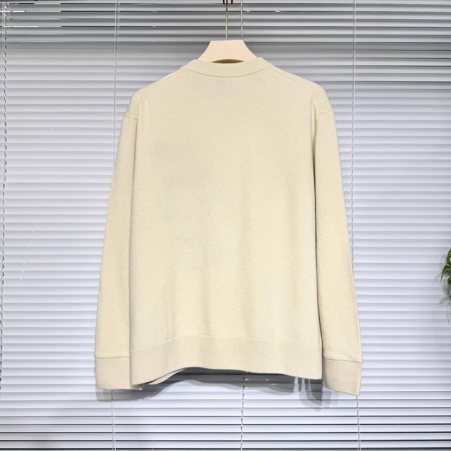 Dior Dior SS25 Beige Wool Knit Sweater Embroidered Logo Size L / US 10 / IT 46 - 2 Thumbnail